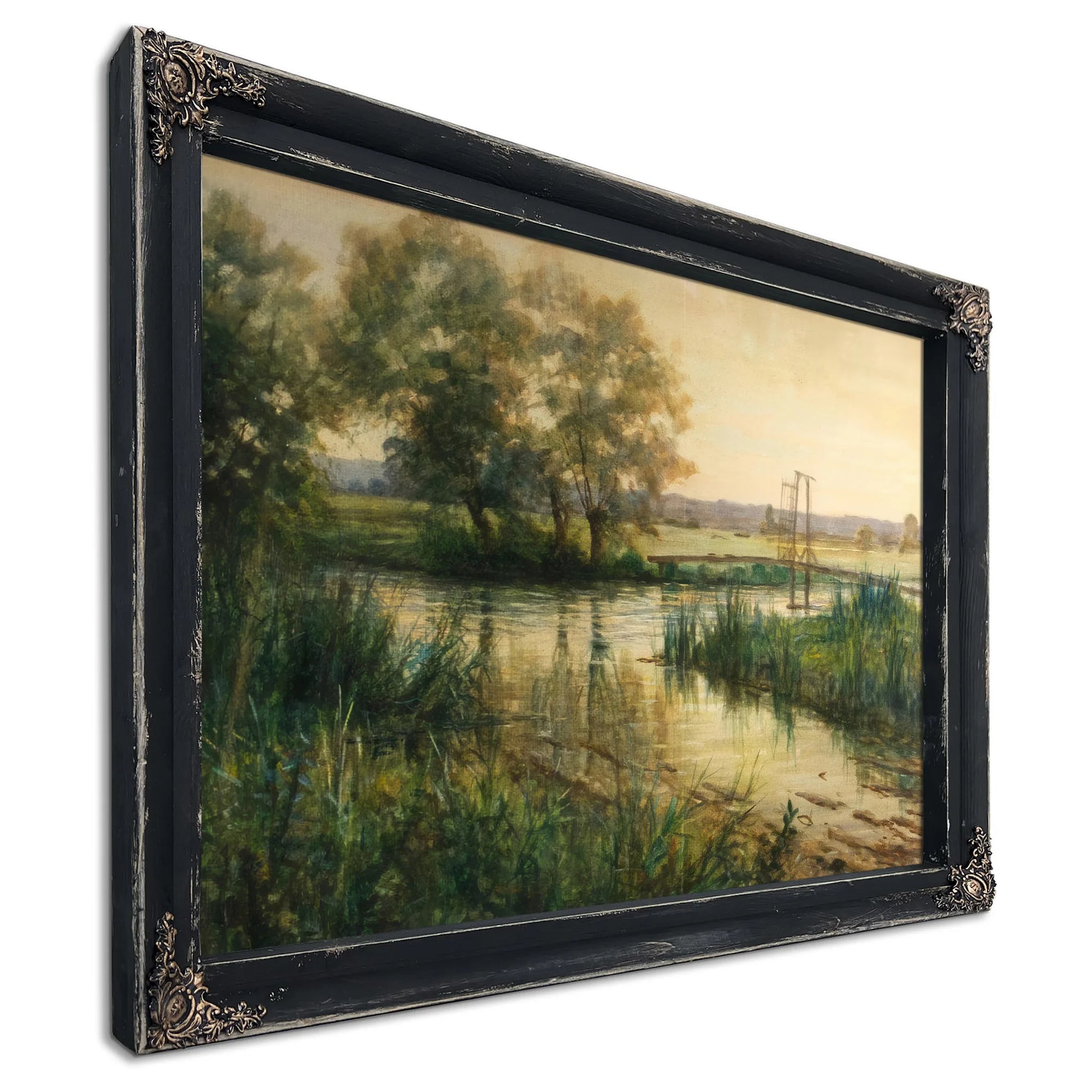 The Old Foot Bridge By Louis Aston Knight Fine Art Print