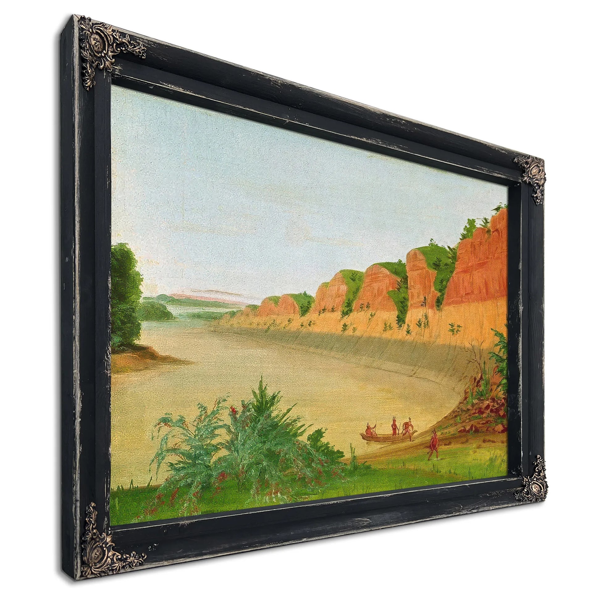 South Side Of Buffalo Island, Showing Buffalo Berries In The Foreground By George Catlin Fine Art Print