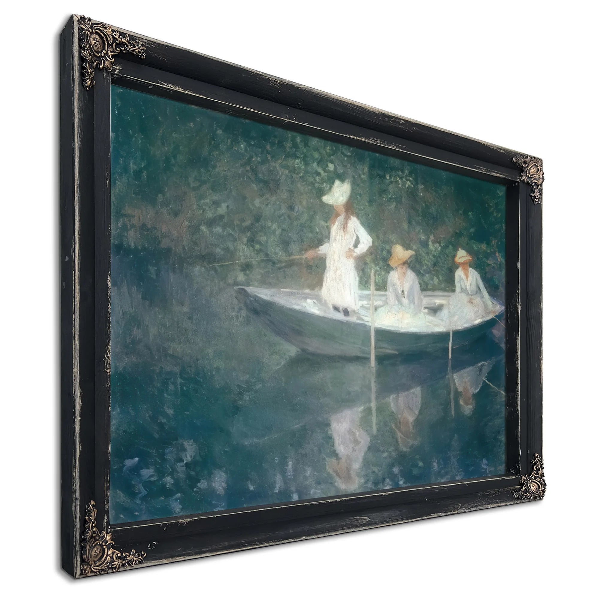 In The Boat By Claude Monet Fine Art Print