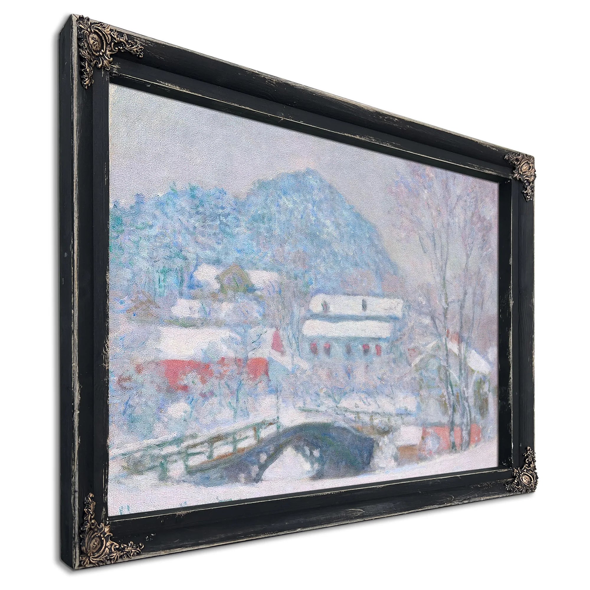 Norway Sandviken Village In The Snow 1895 Oil In Canvas 92 5 X 73 4 Cm Art Institute Of Chicago By Claude Monet Fine Art Print