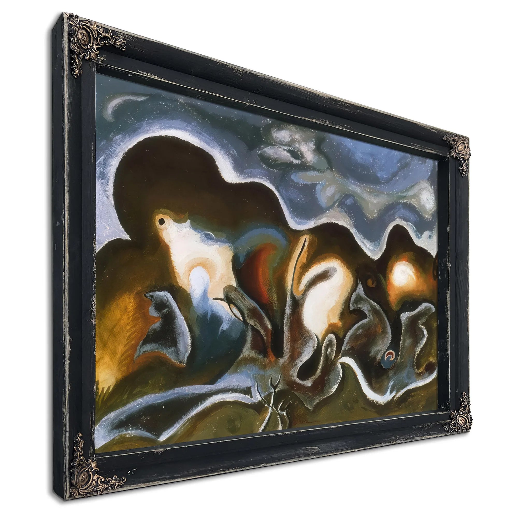 Tree Trunks By Arthur Dove Fine Art Print