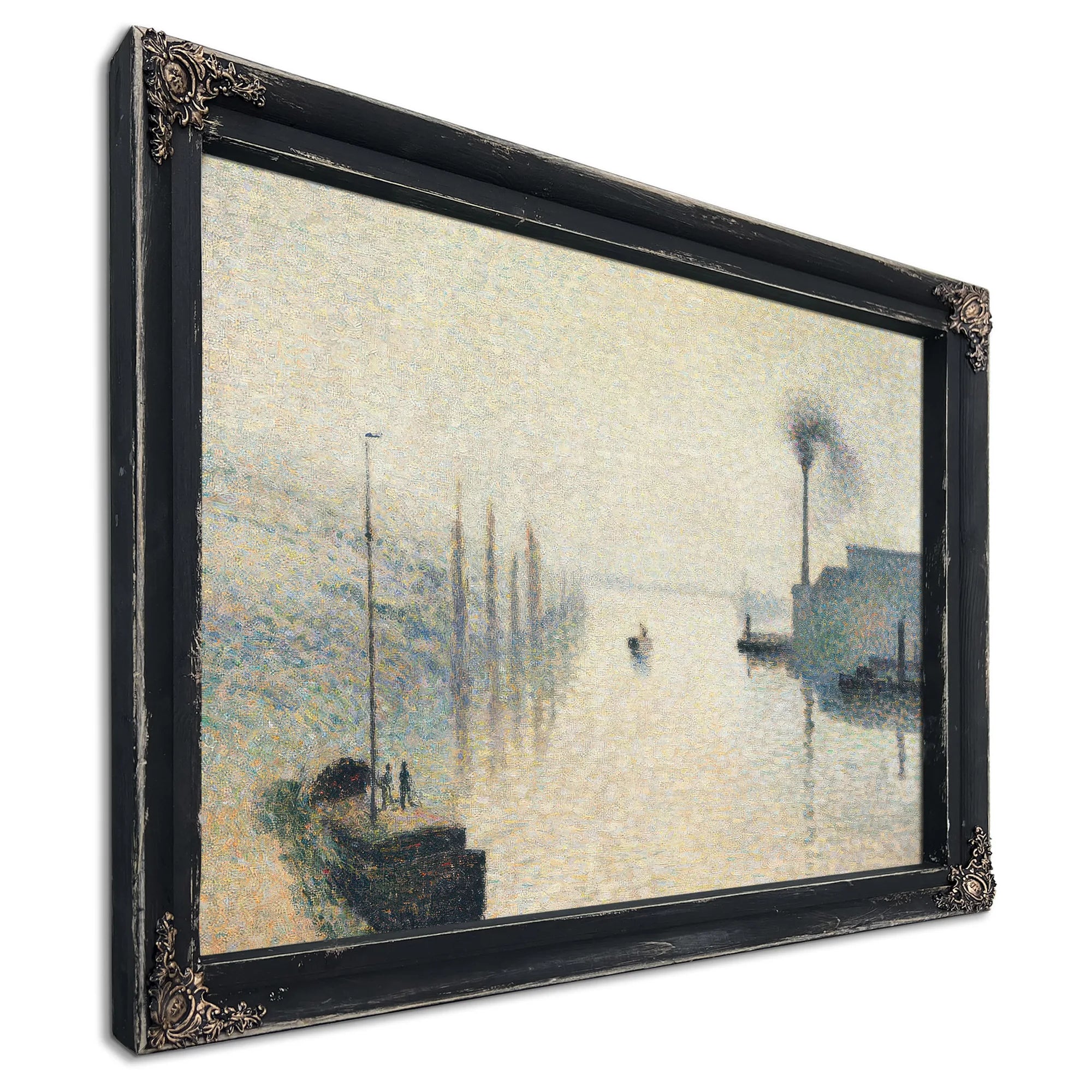 Li Le Lacroix Rouen The Effect Of Fog By Camille Pissarro Fine Art Print