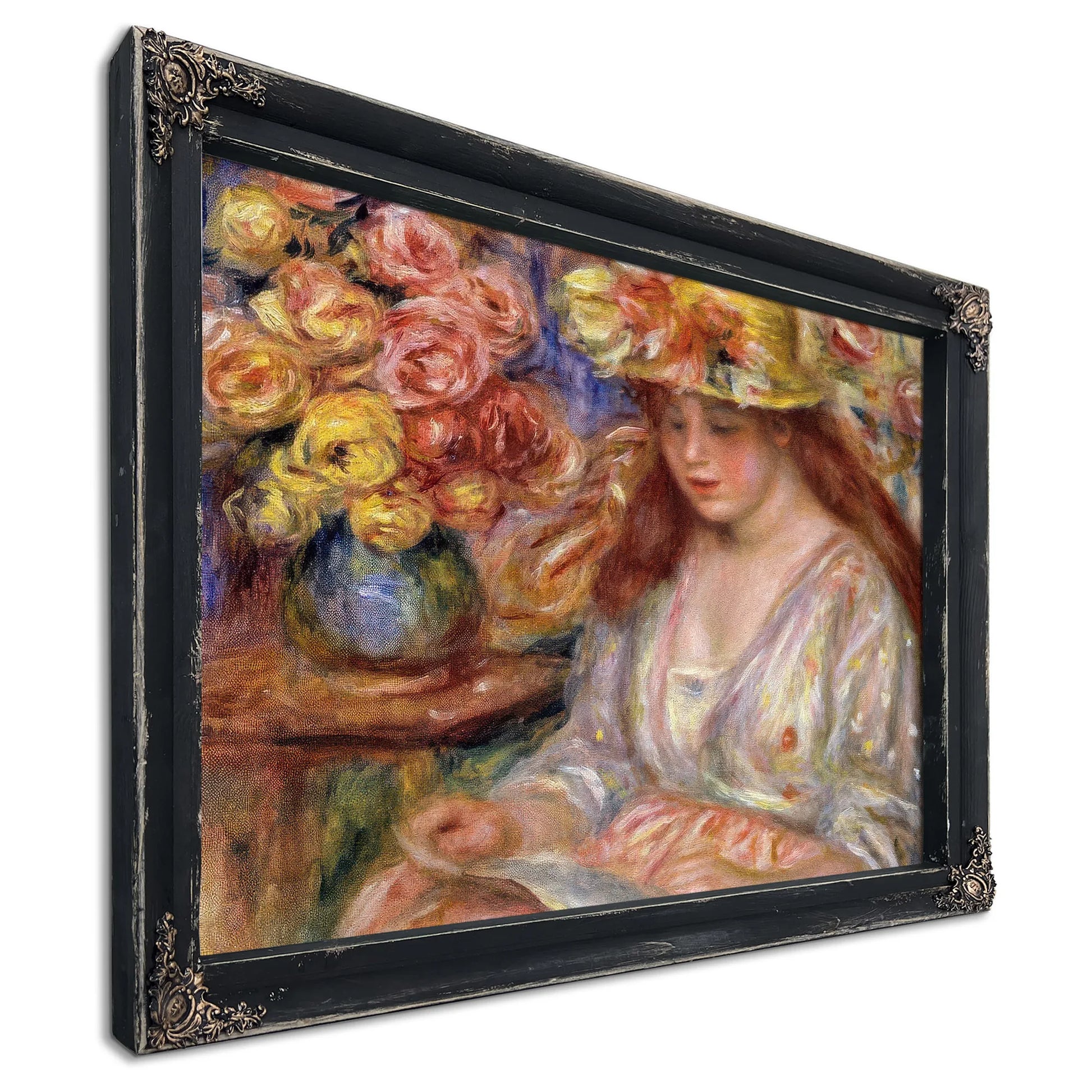 Woman Reading By Pierre August Renoir Fine Art Print