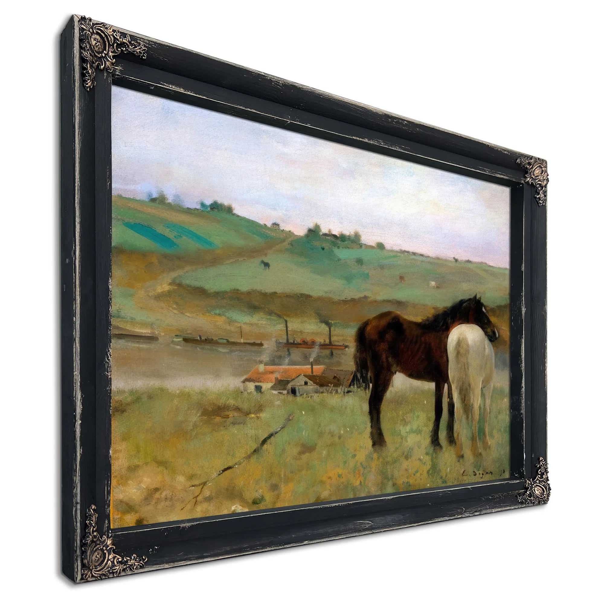 Horse In A Meadow By Edgar Degas Fine Art Print