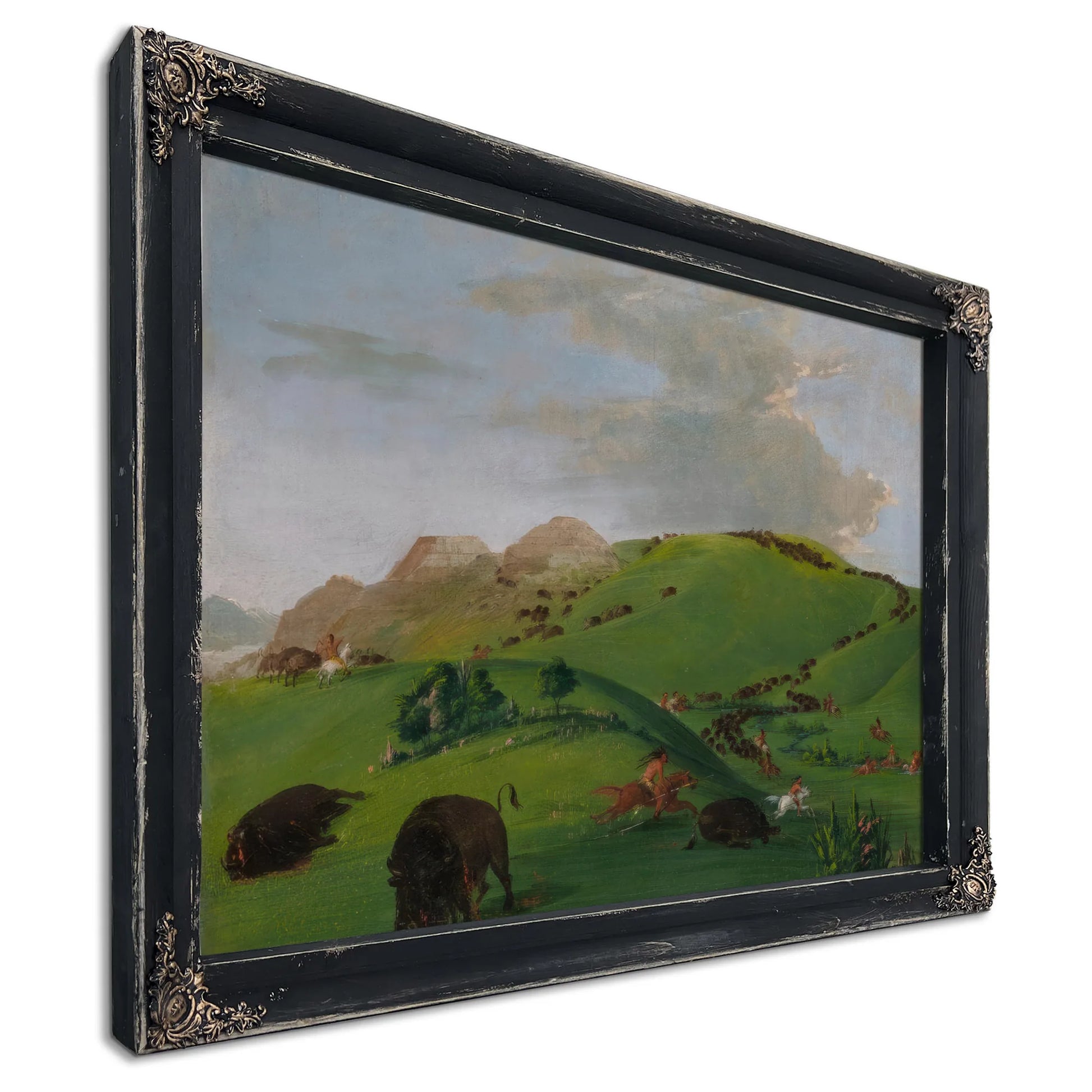 Buffalo Chase, Mouth Of The Yellowstone By George Catlin Fine Art Print