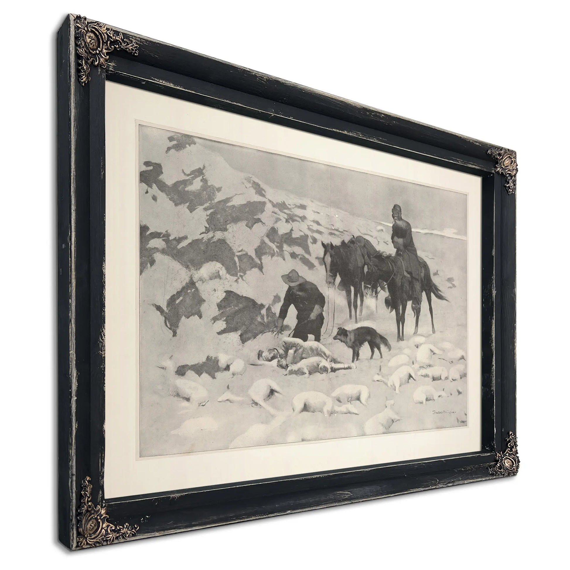 The Frozen Sheep Herder by Frederic Remington