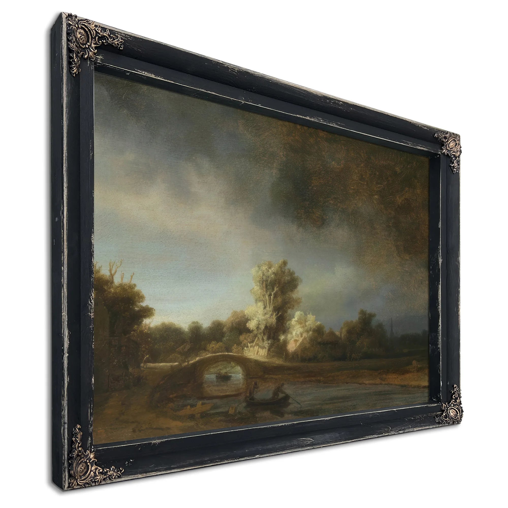 The Stone Bridge By Rembrandt Fine Art Print