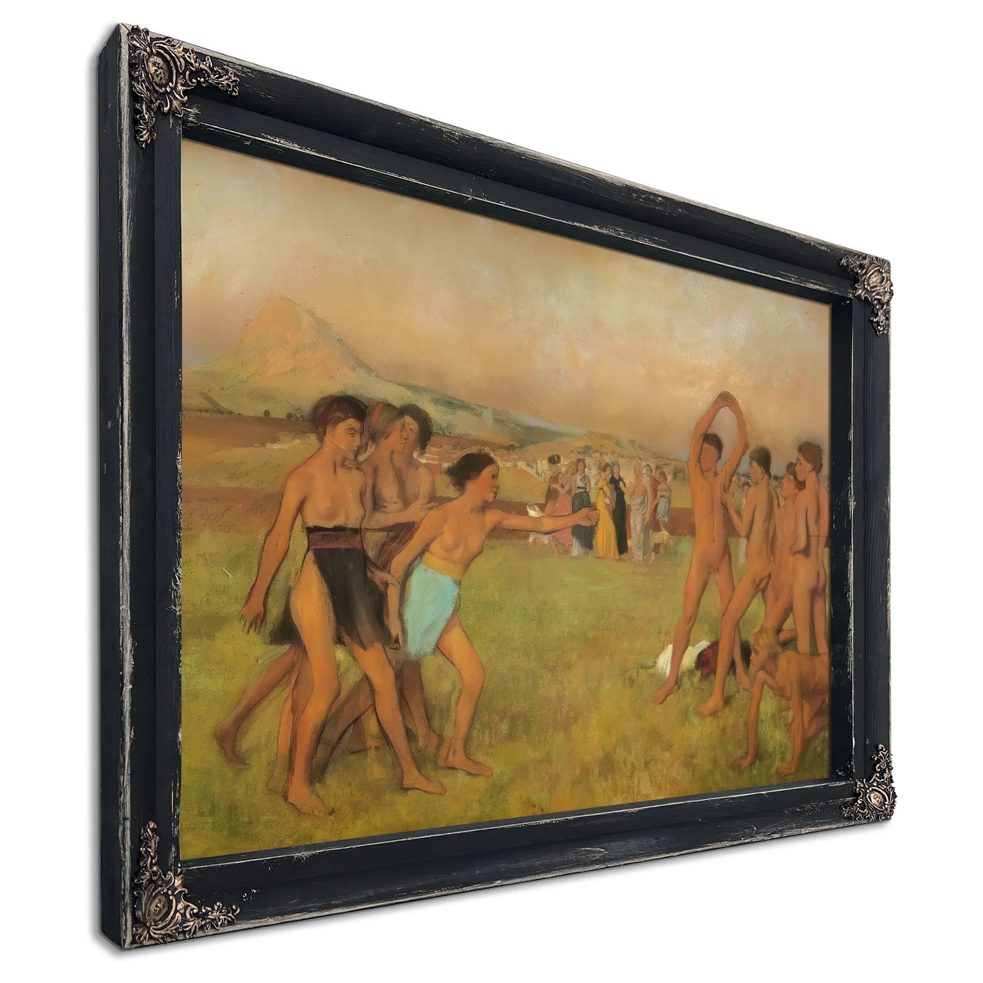 Spartan Girls And Boys Exercising By Edgar Degas Fine Art Print