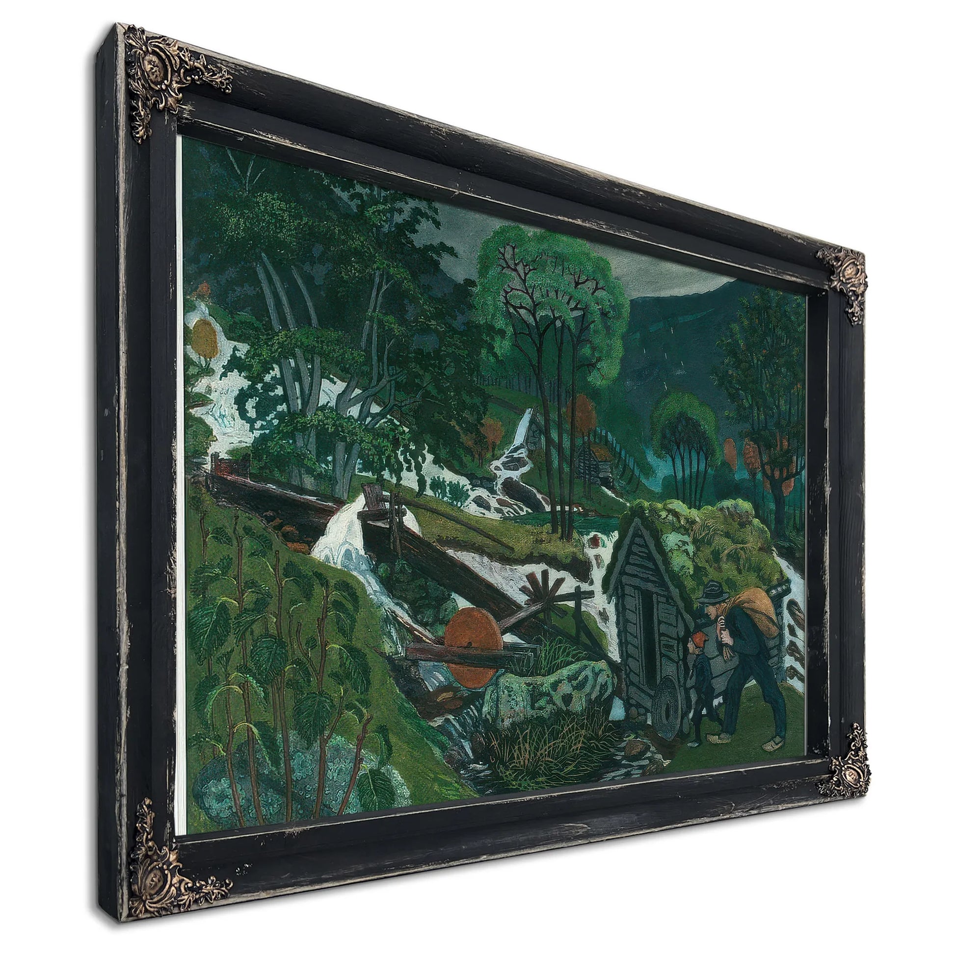 Milling Weather (Woodcut) 2 By Nicolai Astrup Fine Art Print