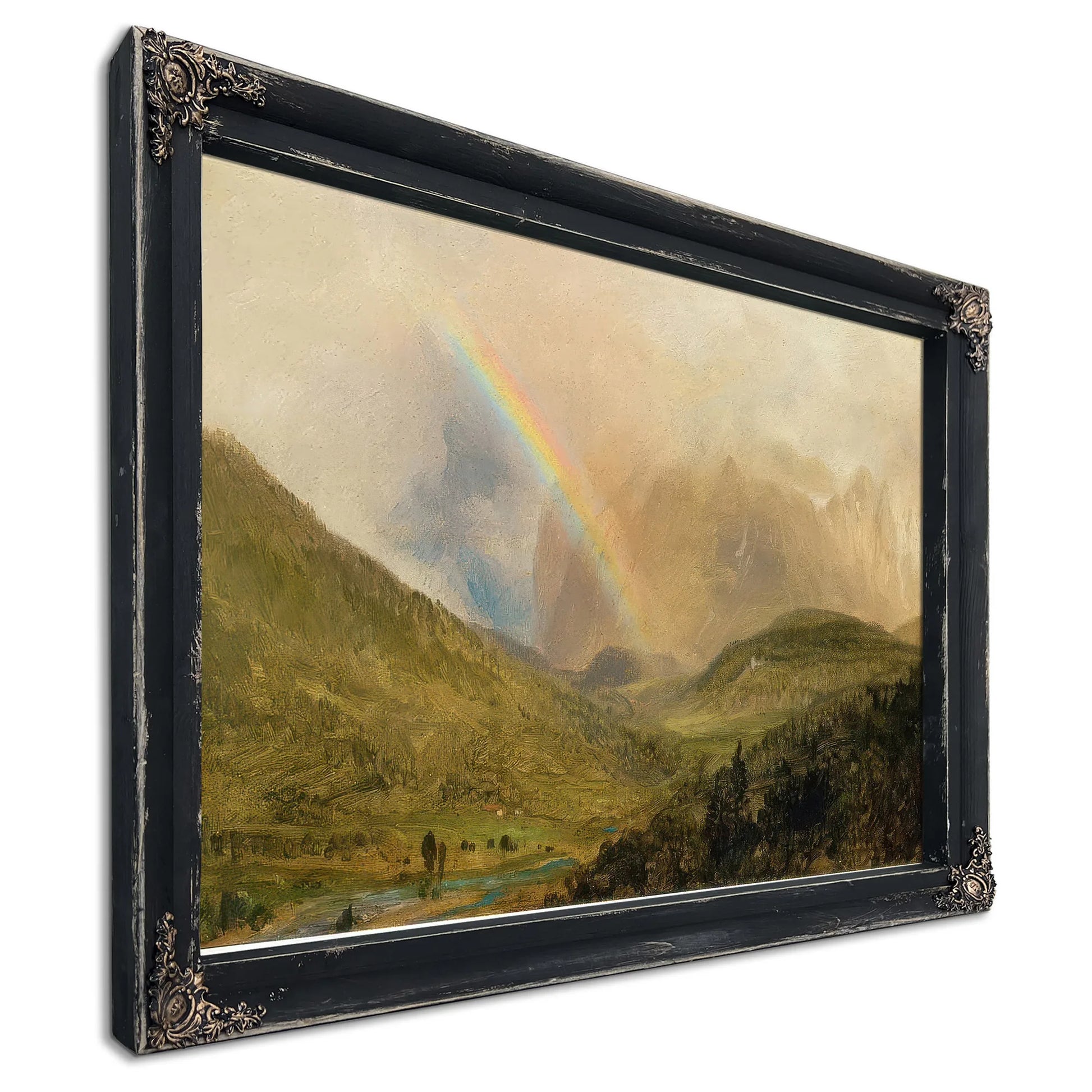 Rainbox Near Berchtesgaden Germany By Frederic Edwin Church Fine Art Print