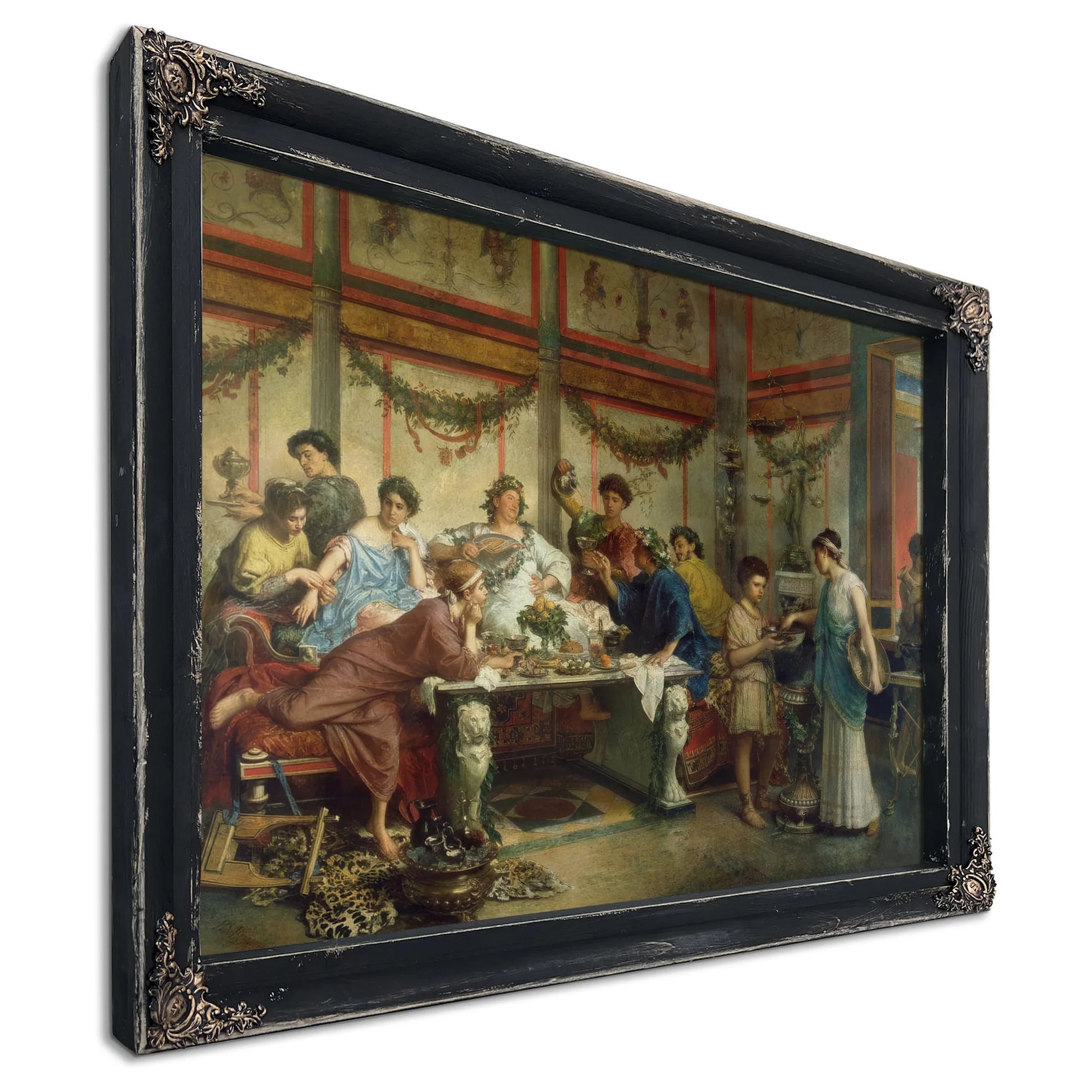 A Roman Feast By Roberto Bompiani Fine Art Print