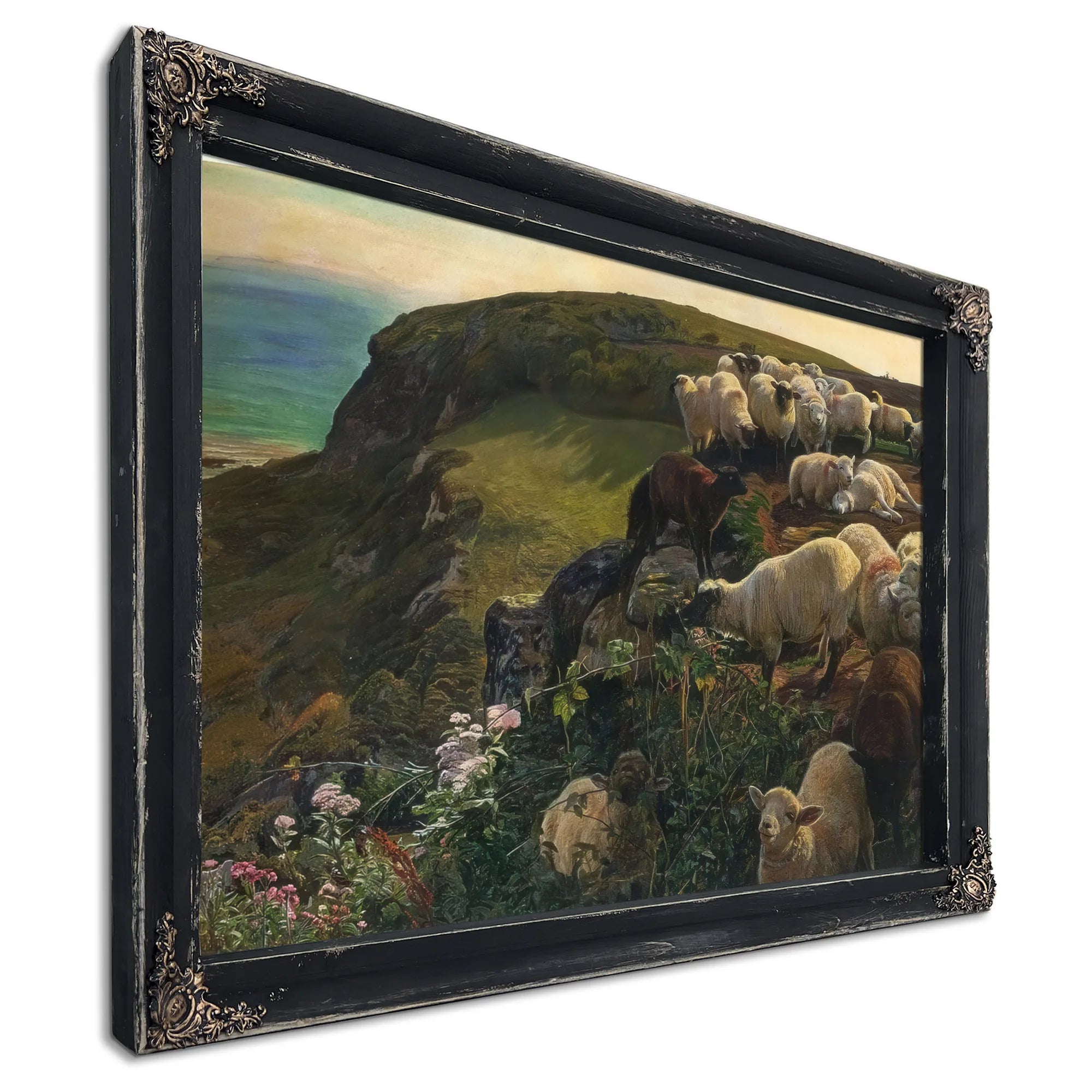 Our English Coasts Strayed Sheep By William Holman Hunt Fine Art Print