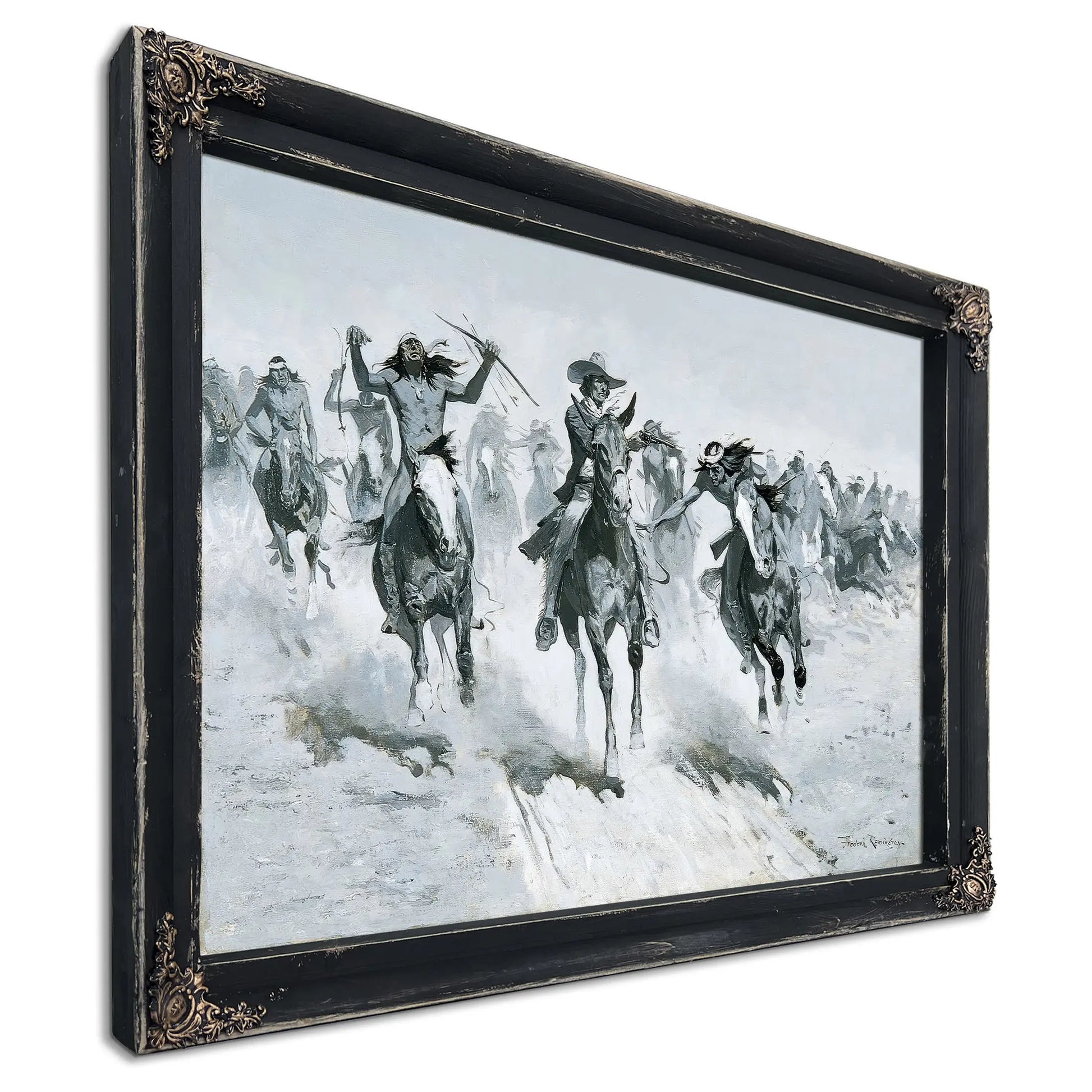My Second Shot Sent Him Lining Out After His Brother by Frederic Remington
