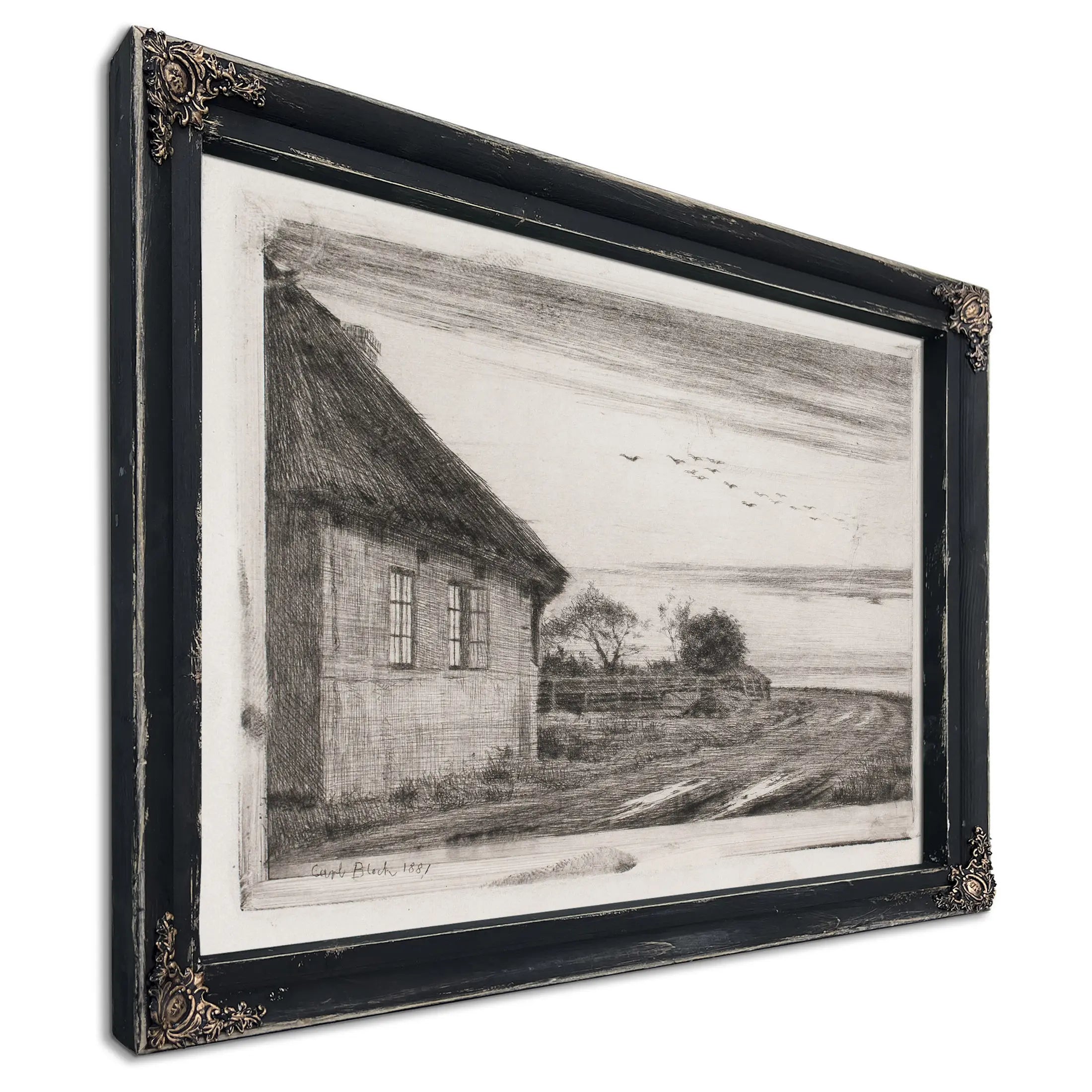 Aftenlandskab Fra Hellebaek by Carl Bloch