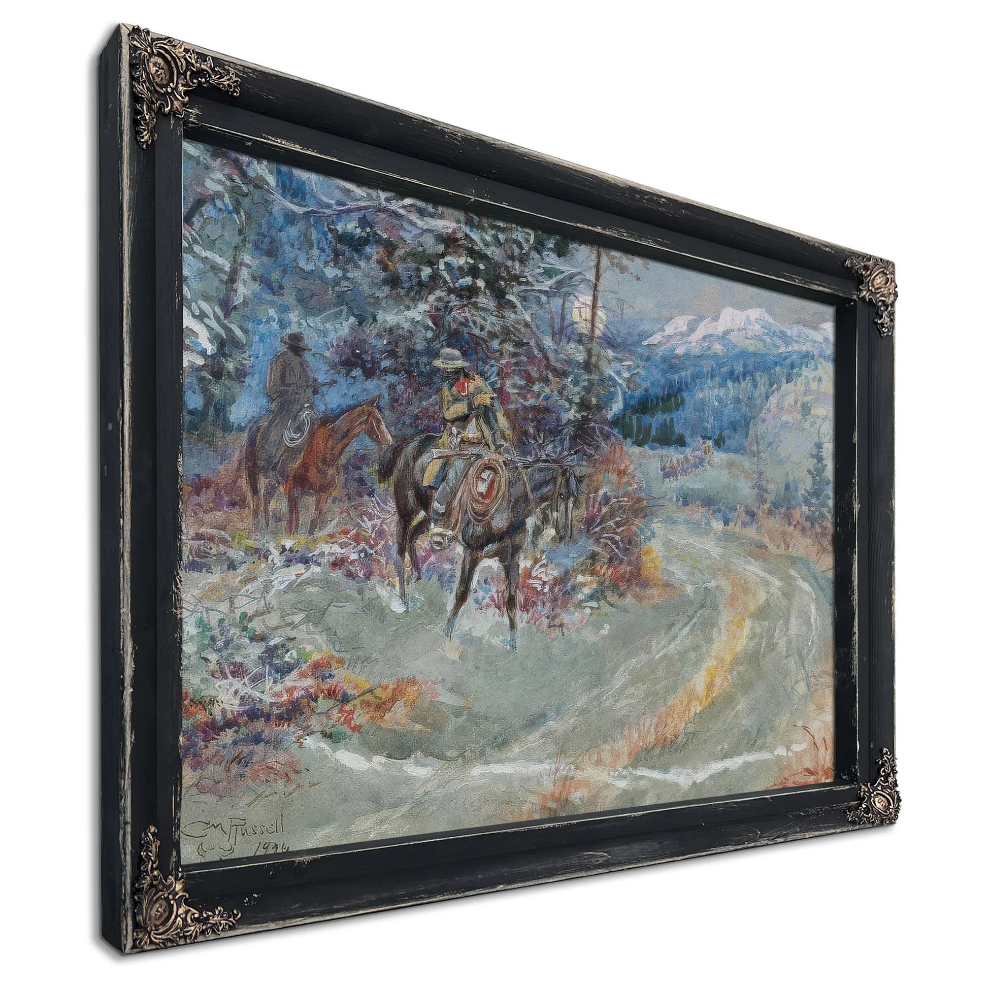 An Unscheduled Stop By Charles Marion Russell Fine Art Print