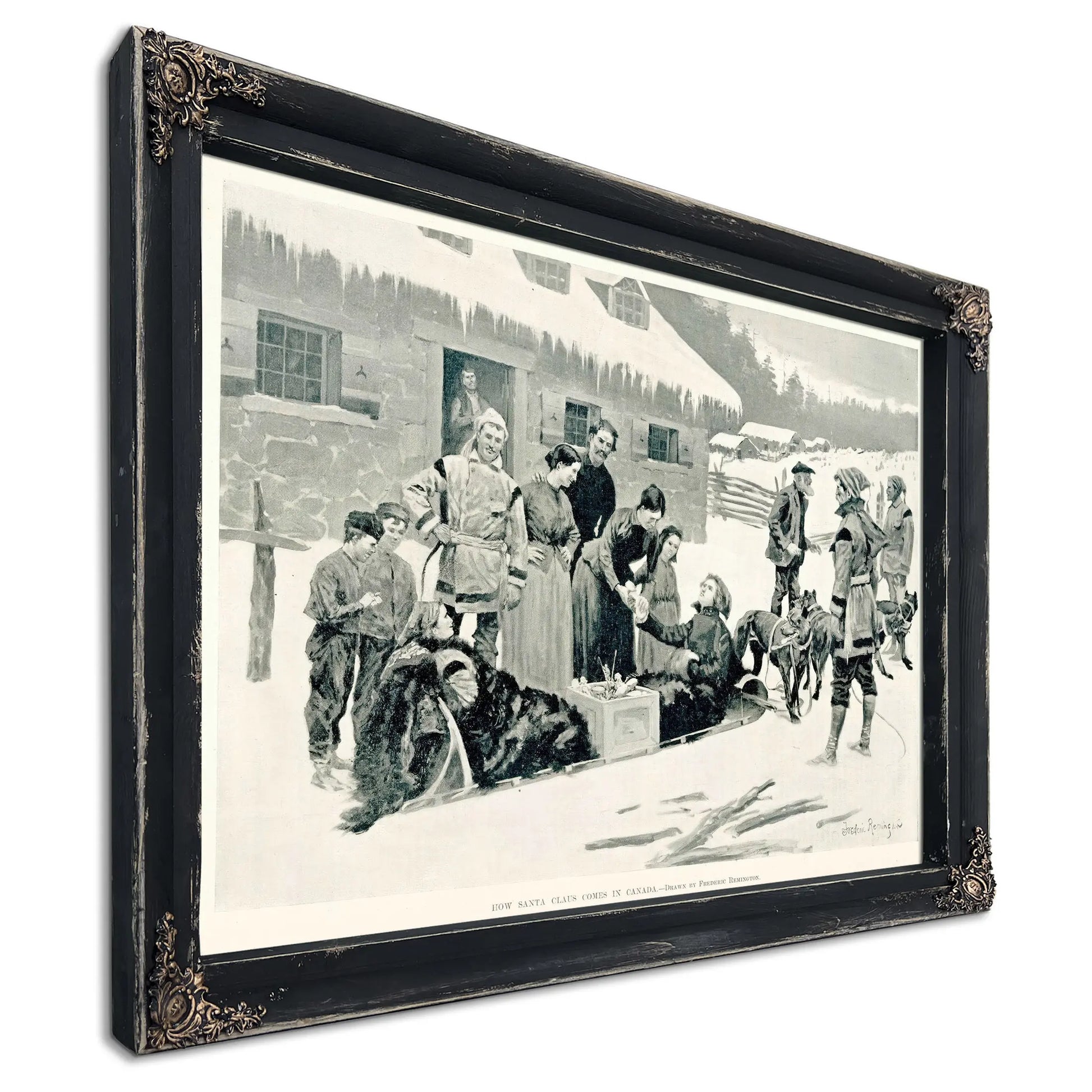 How Santa Claus Comes In Canadaa by Frederic Remington