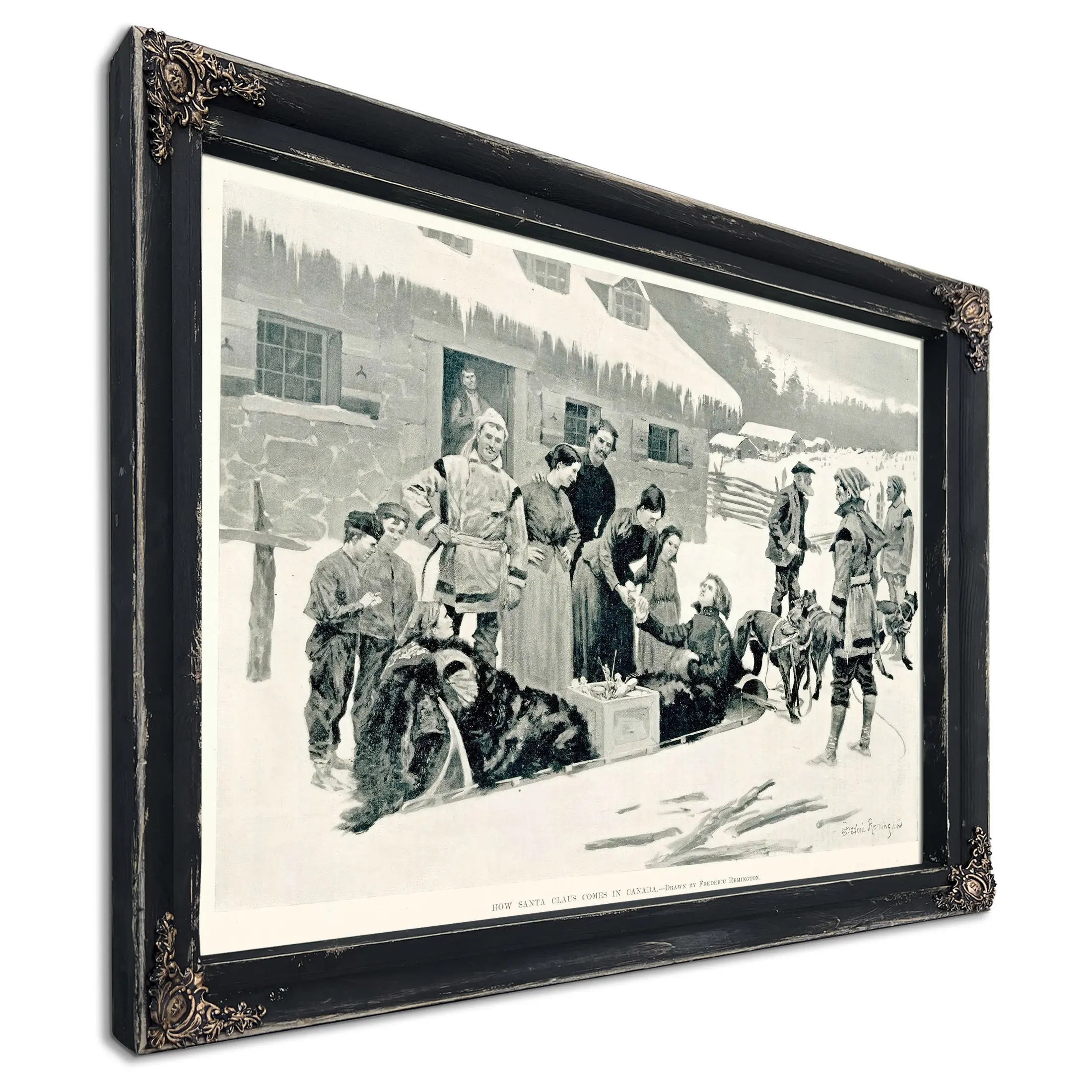 How Santa Claus Comes In Canadaa by Frederic Remington