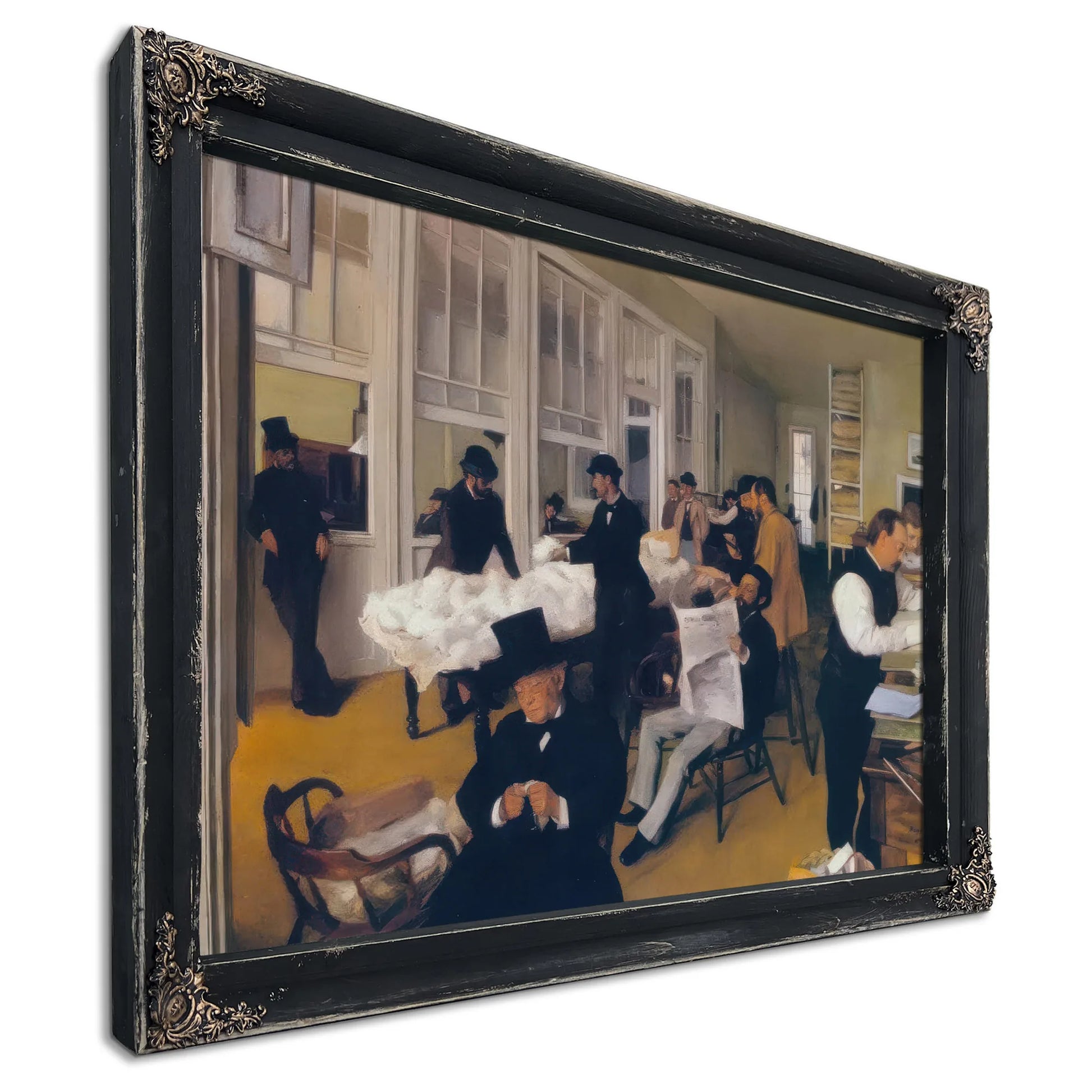 The Cotton Exchange At New Orleans By Edgar Degas Fine Art Print