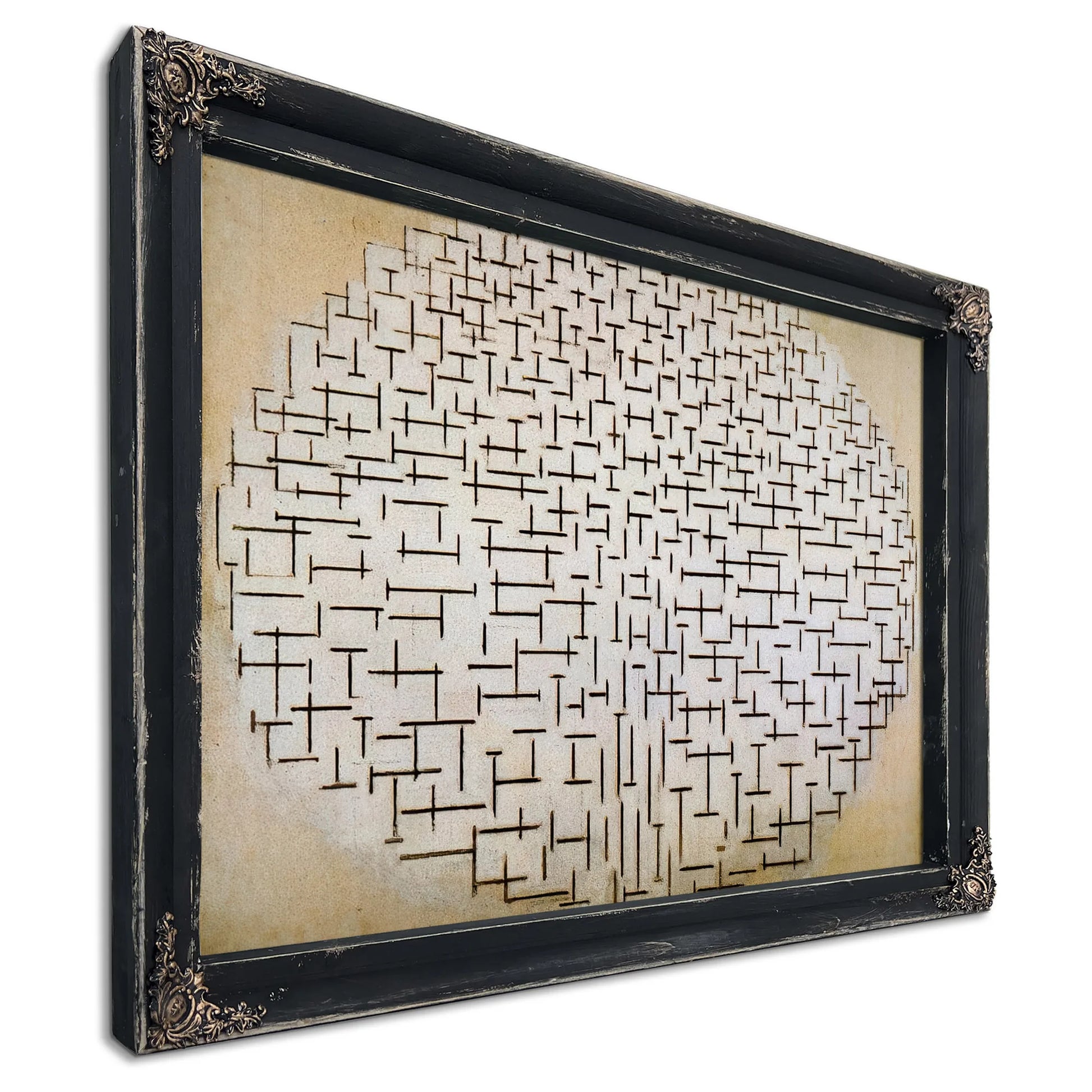 Pier And Ocean Composition No 10 1915 Oil On Canvas 850X1100Mm Kro Ller Mu Ller Museum Otterlo By Piet Mondrian Fine Art Print
