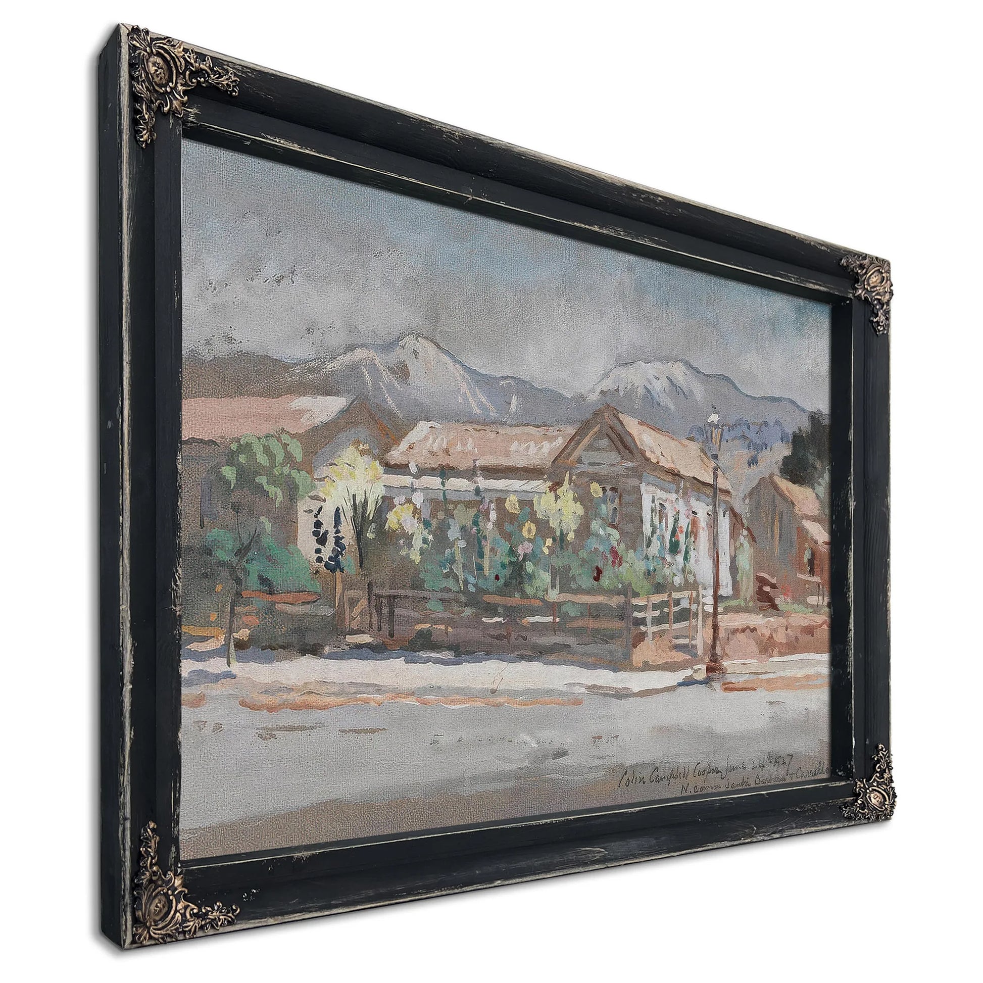 North Corner Of Santa Barbara And Carillo Streets By Colin Campbell Cooper Fine Art Print