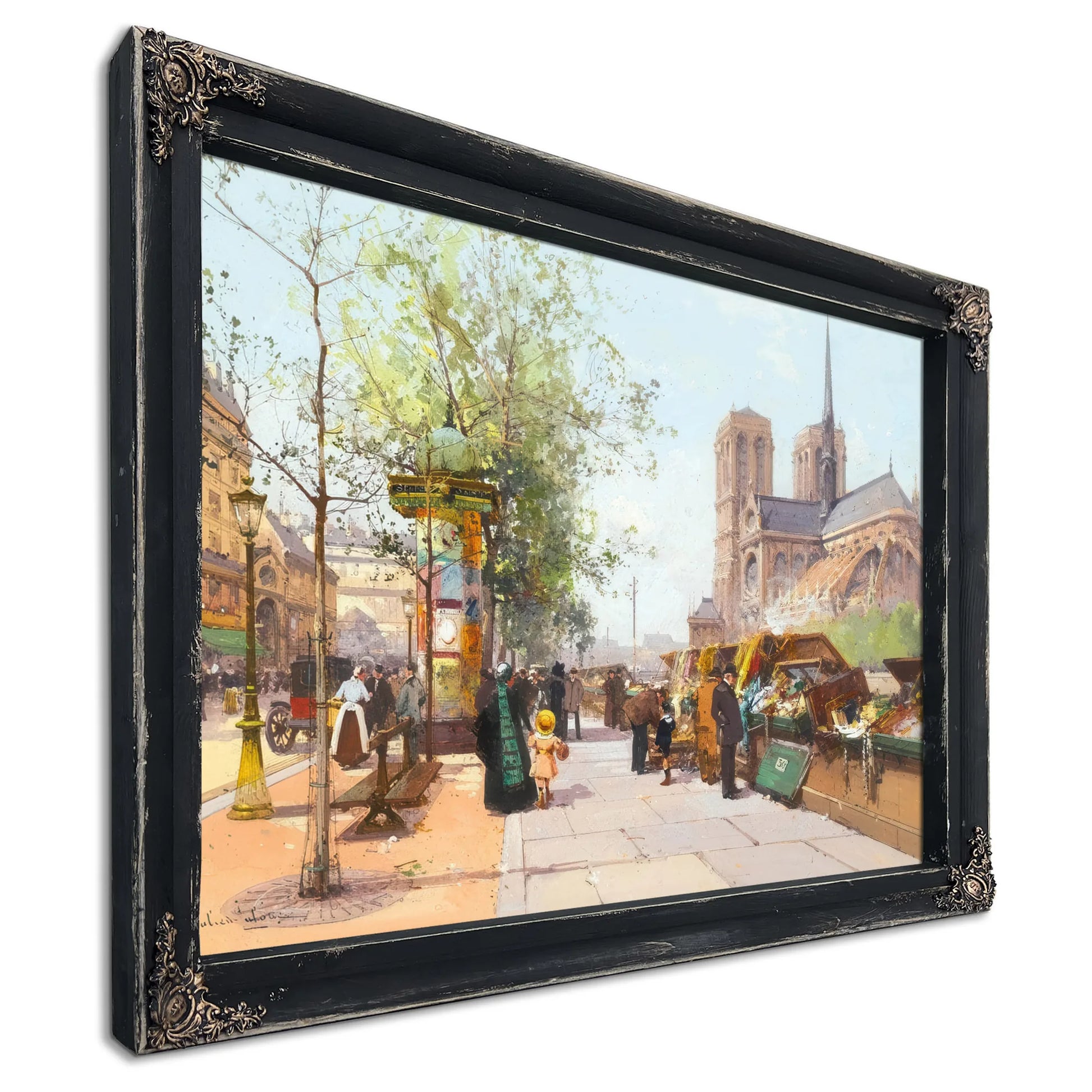 Notre Dame De Paris By Eugene Galien Laloue Fine Art Print
