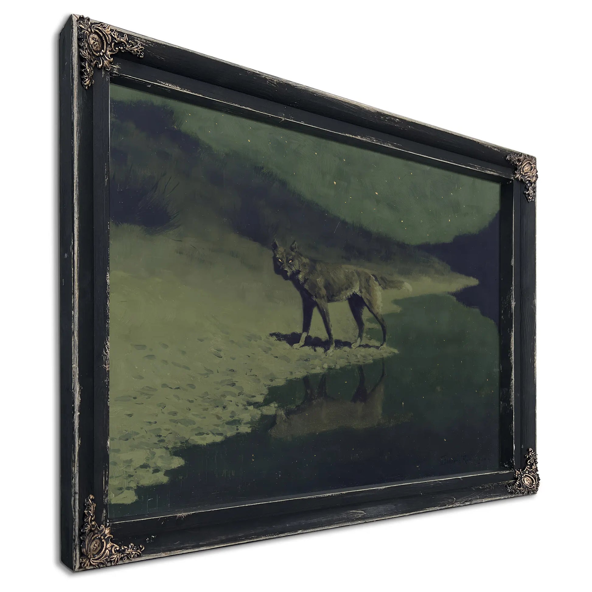 Fredericremington Moonlight Wolf C  by Frederic Remington