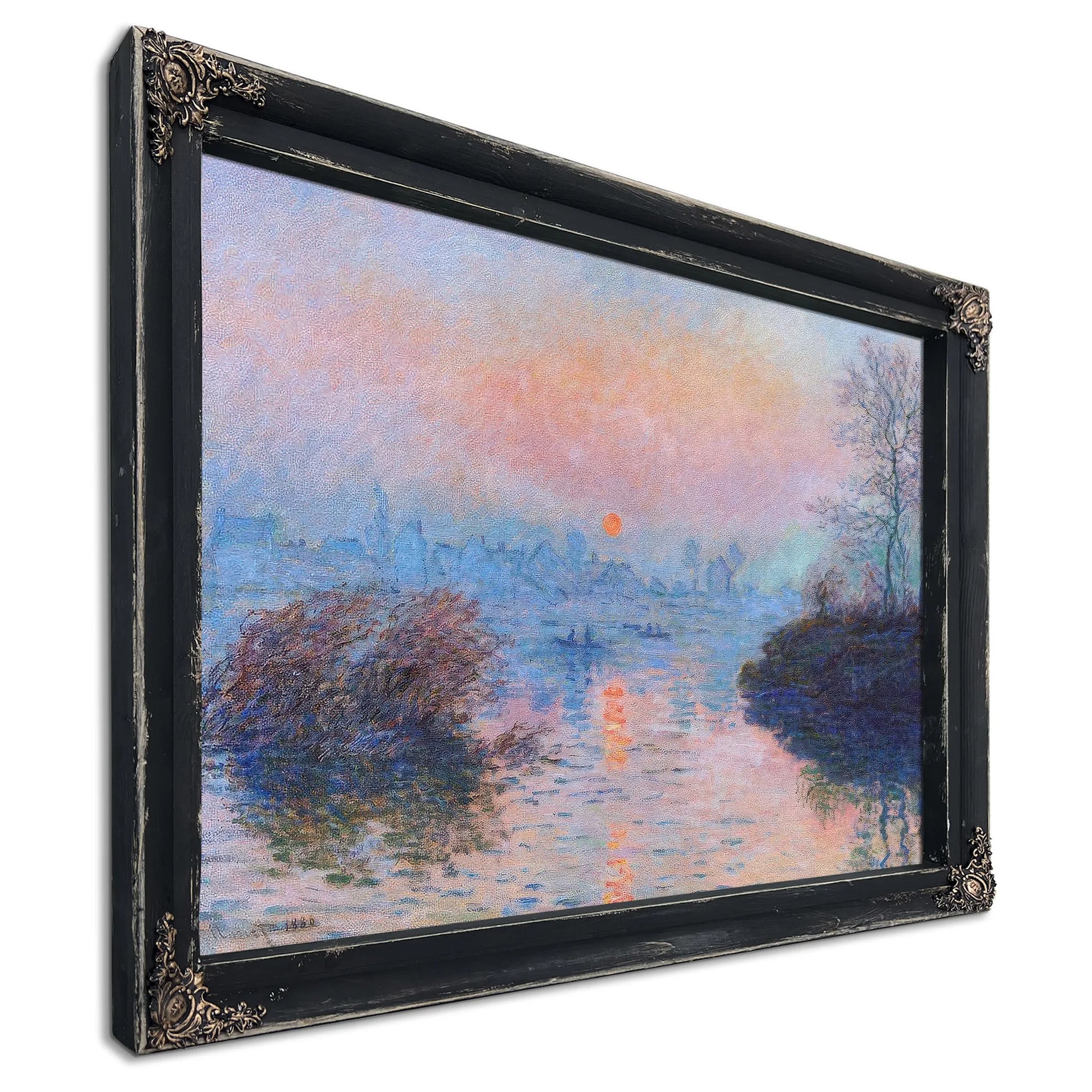 Sunset On The Seine At Lavacourt Winter Effect 1880 Oil On Canvas 100X150Cm Petit Palais By Claude Monet Fine Art Print