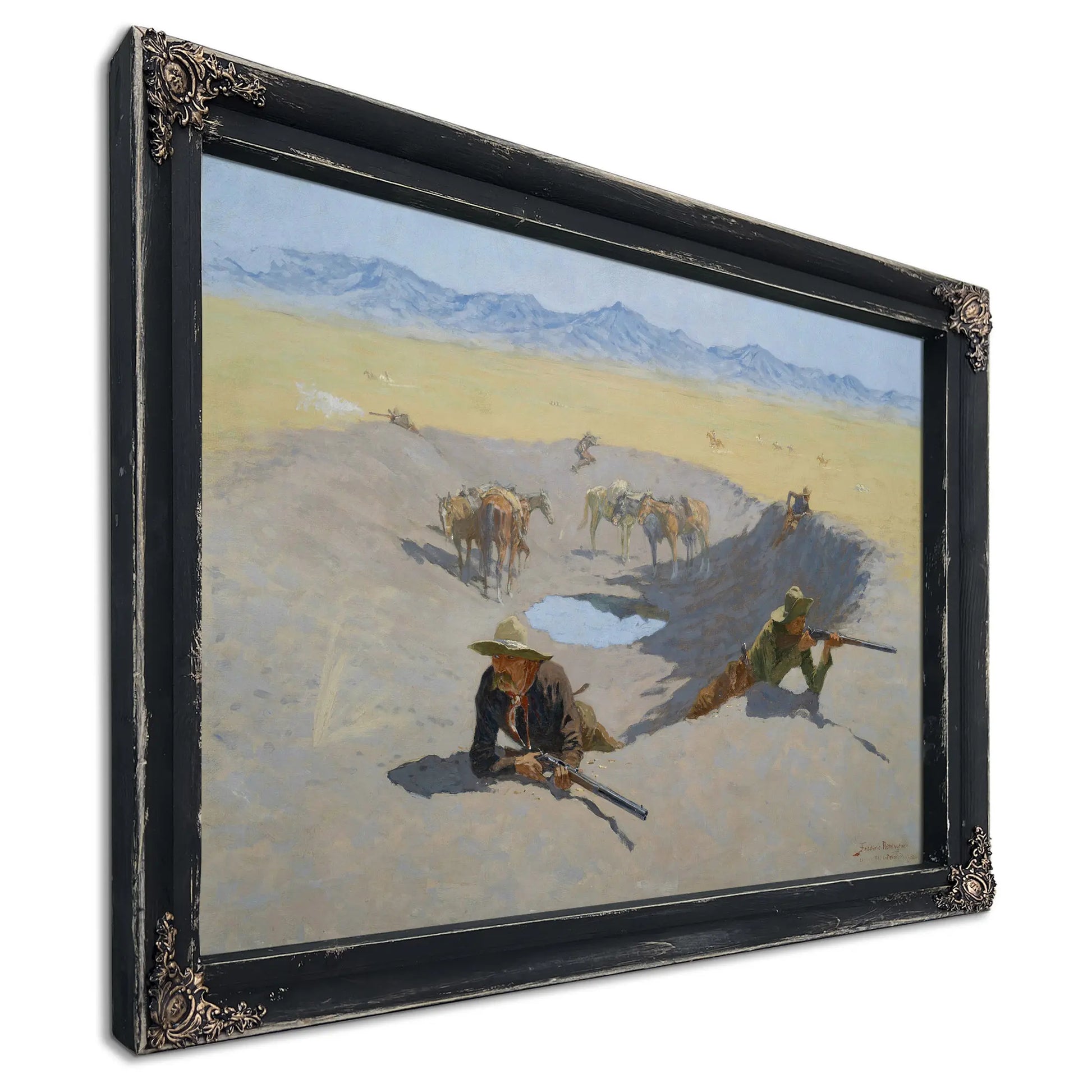 Fight For The Waterhole  by Frederic Remington