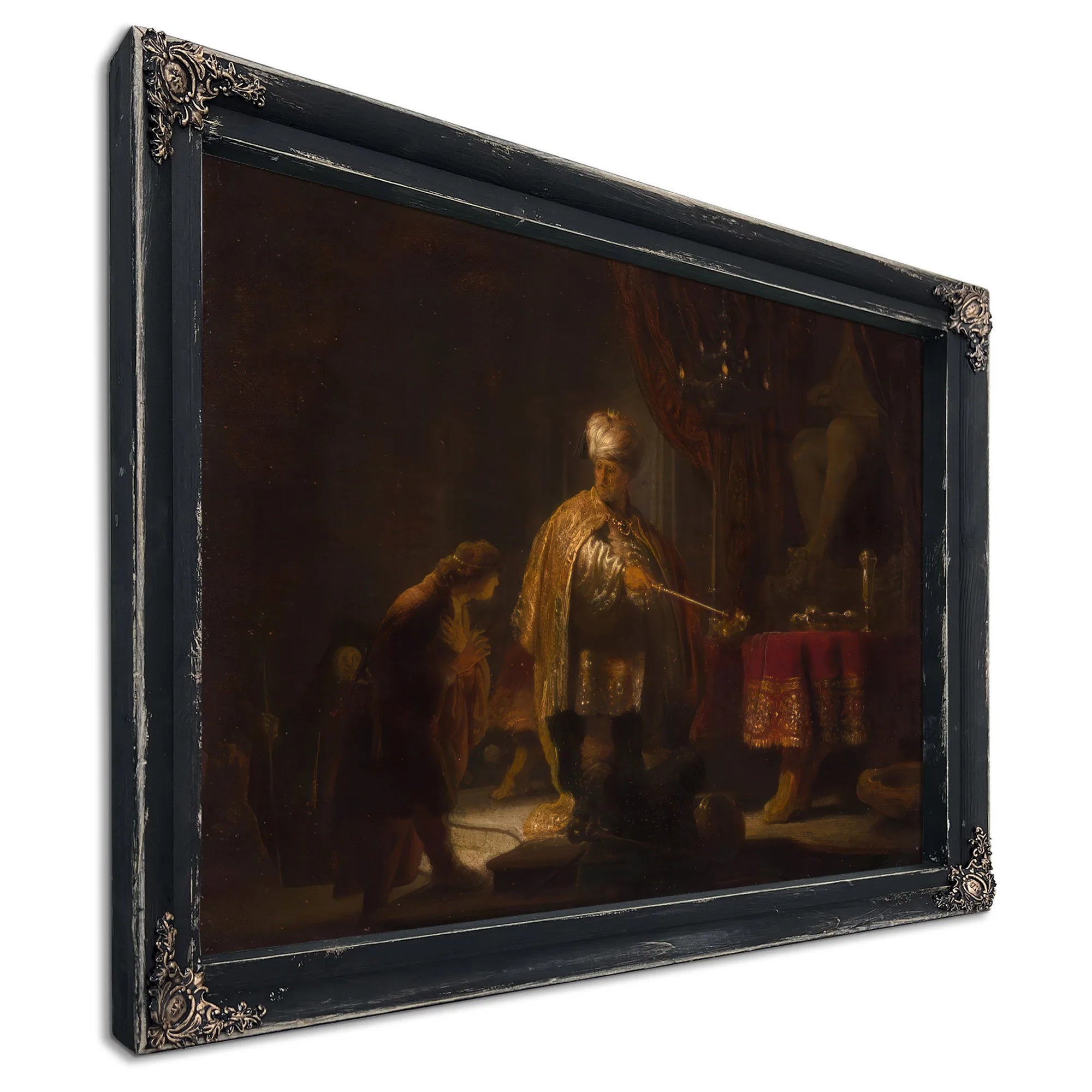 Danieland Cyrus Before The Idol Bel By Rembrandt Fine Art Print