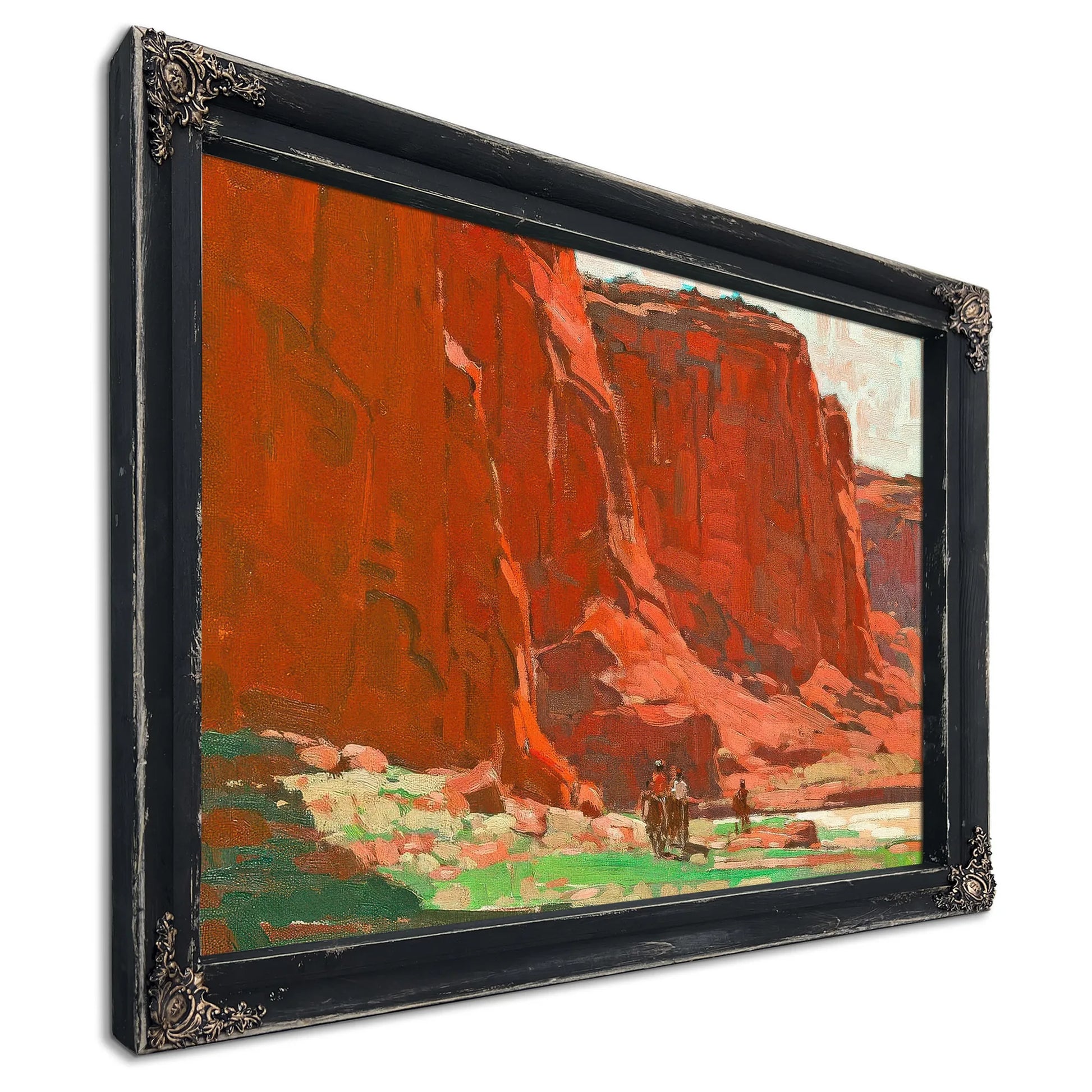 Riders Passing Through, Canyon De Chelly, Arizona By Edgar Payne Fine Art Print