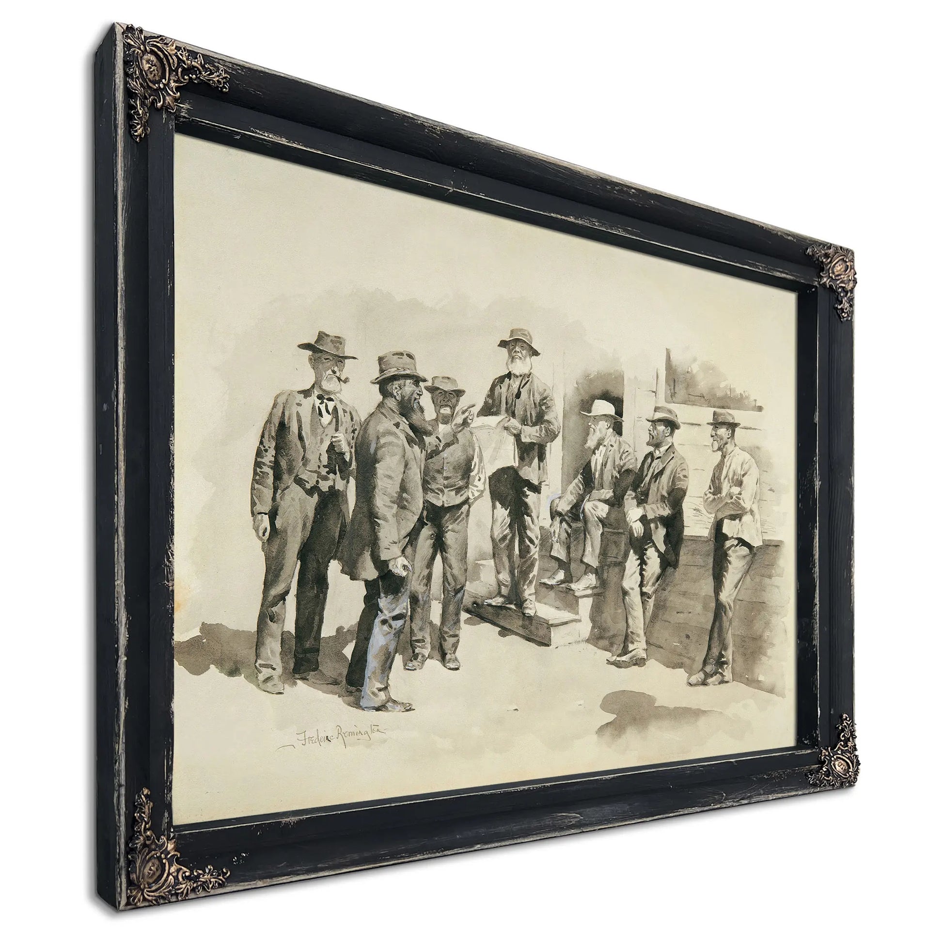 High Finance At The Cross Roads by Frederic Remington