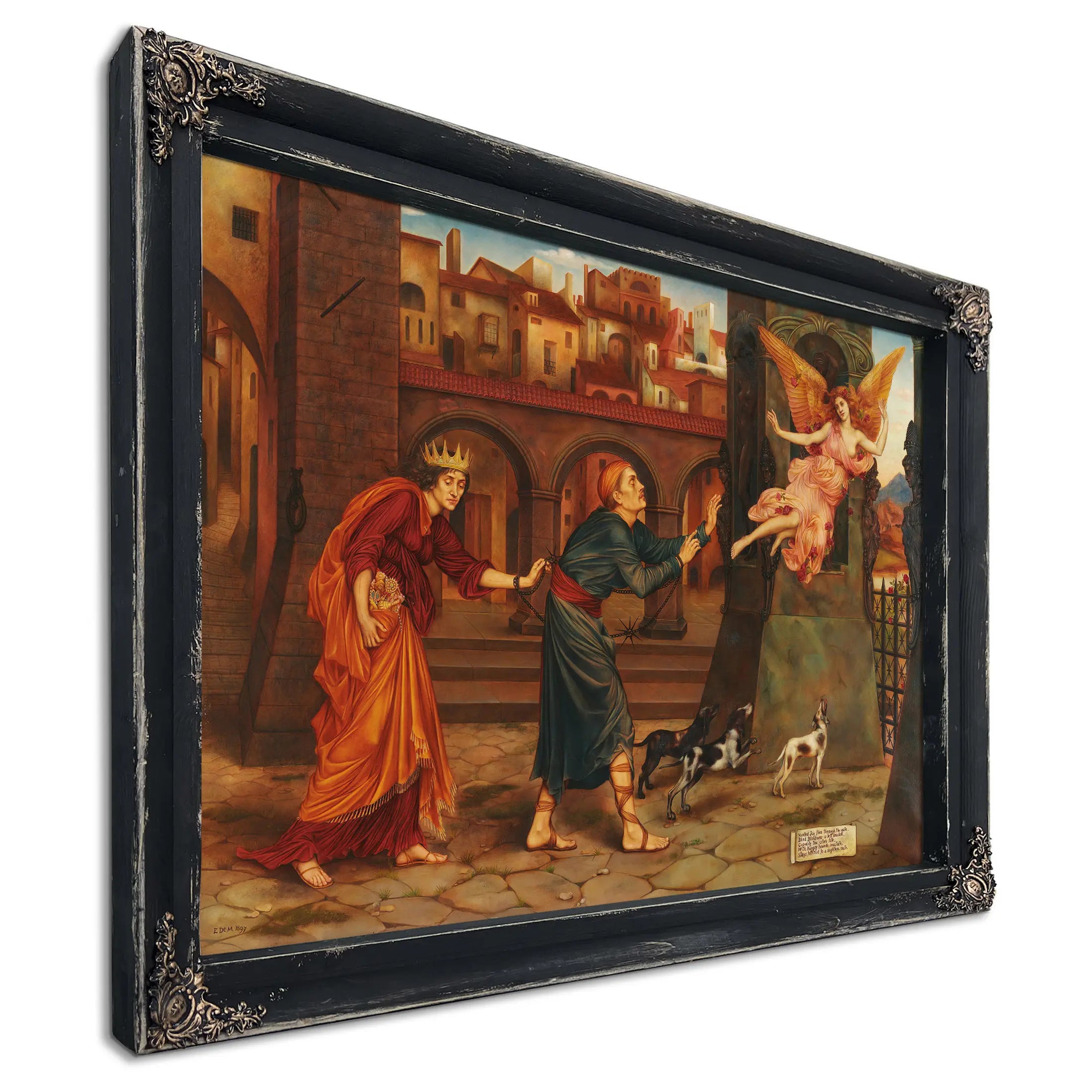 Blindness And Cupidity Chasing Joy From The City by Evelyn De Morgan