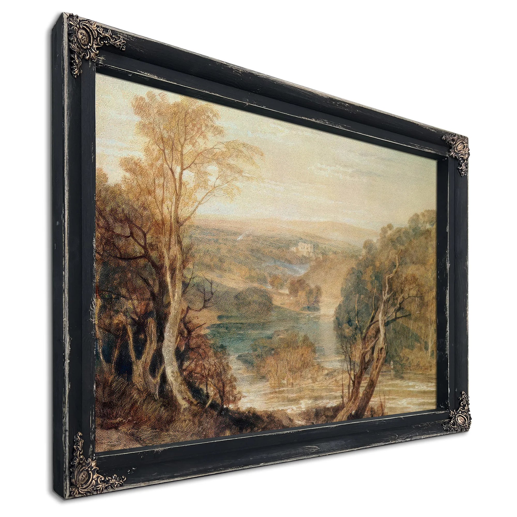 The River Wharfe With A Distant View Of Barden Tower By Joseph Mallord William Turner Fine Art Print