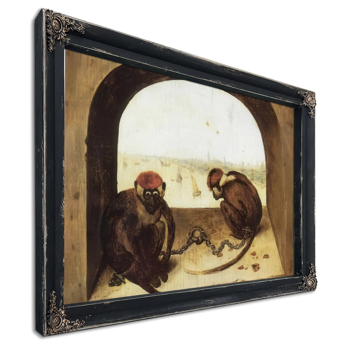 Two Monkeys 1562 By Pieter Bruegel Fine Art Print
