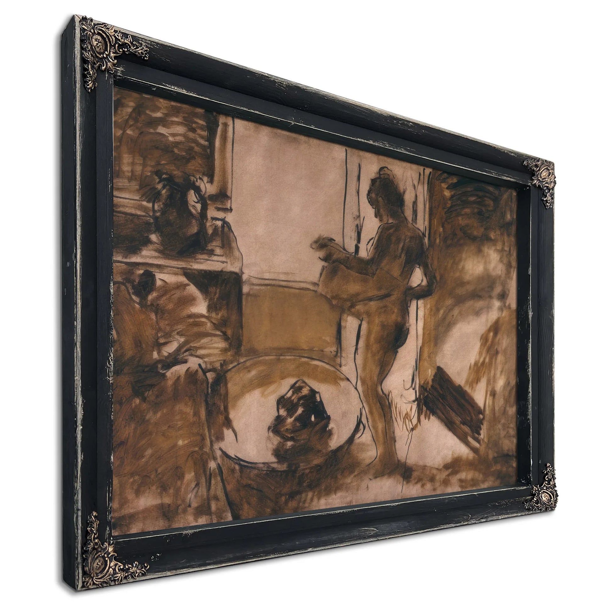 Woman Drying Herself (Femme Au Tub) By Edgar Degas Fine Art Print