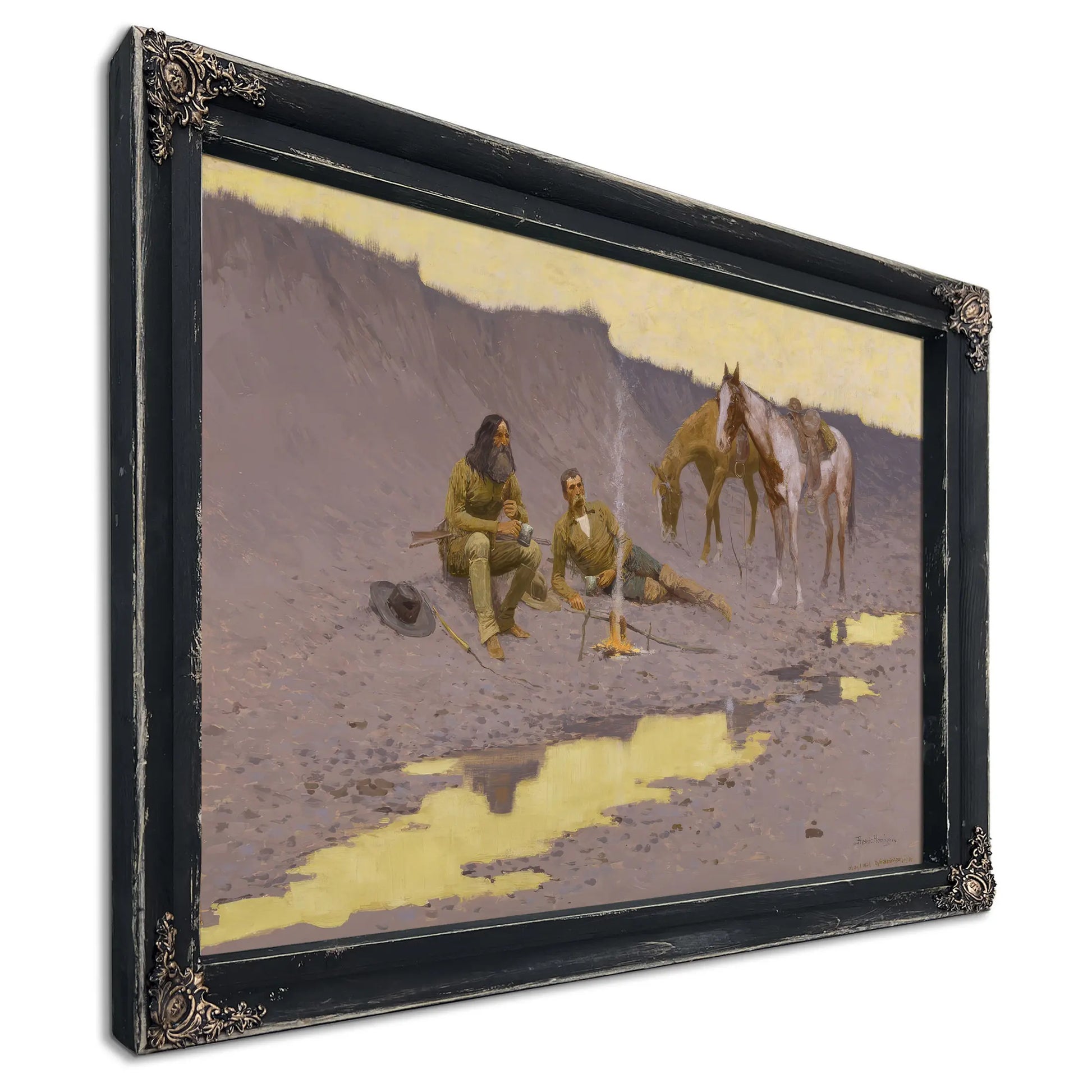 Frederic Remingtona New Year On The Cimarron by Frederic Remington
