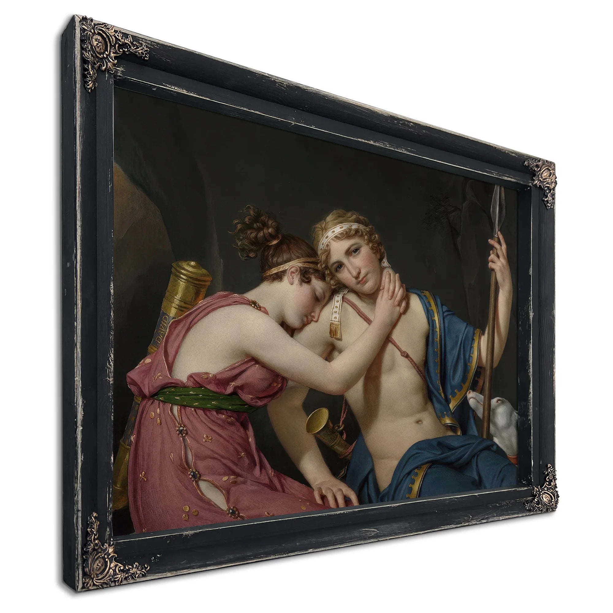 The Farewell Of Telemachus And Eucharis By Jacques Louis David Fine Art Print