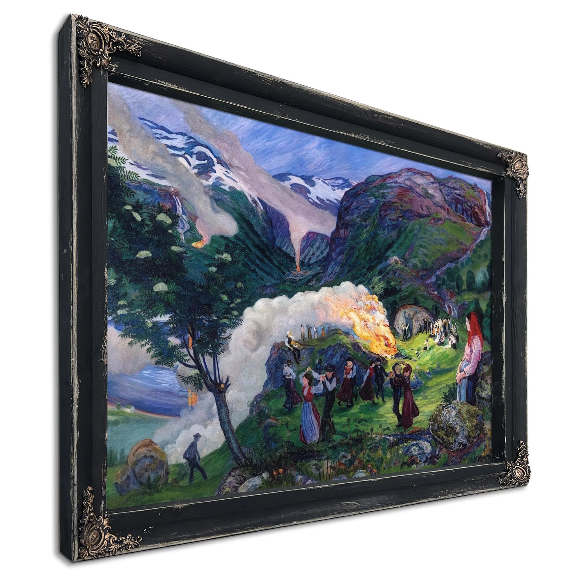 Midsummer Eve Bonfire 2 By Nicolai Astrup Fine Art Print
