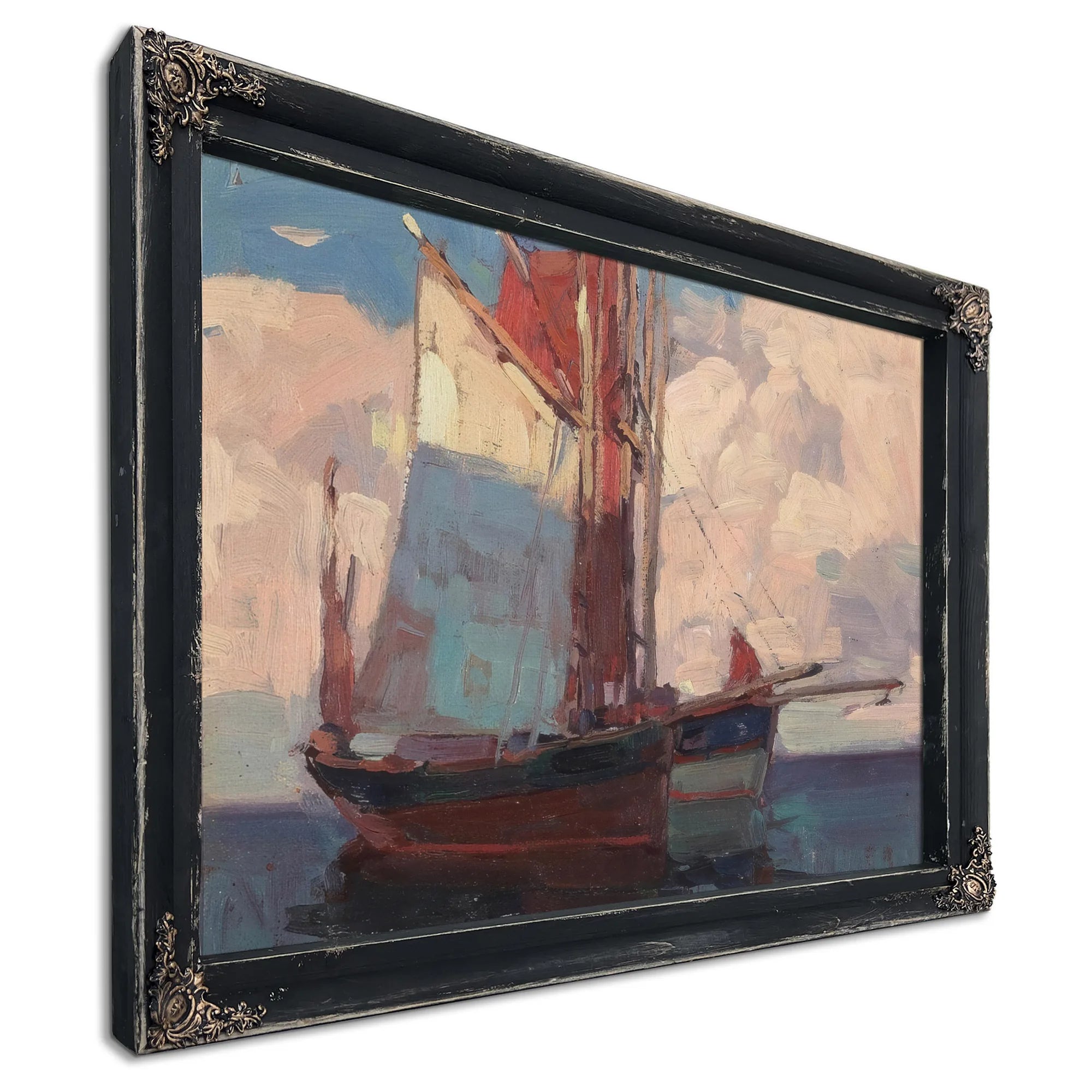 Shadows, French Tuna Boats By Edgar Payne Fine Art Print