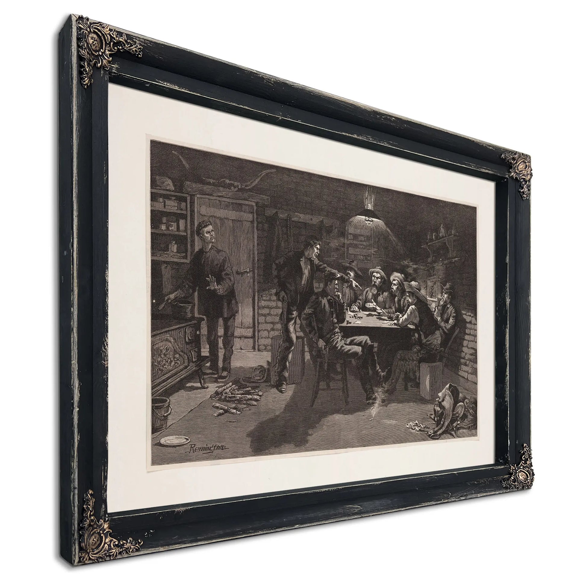 A Quarrel Over Cards A Sketch From A New Mexican Ranch by Frederic Remington