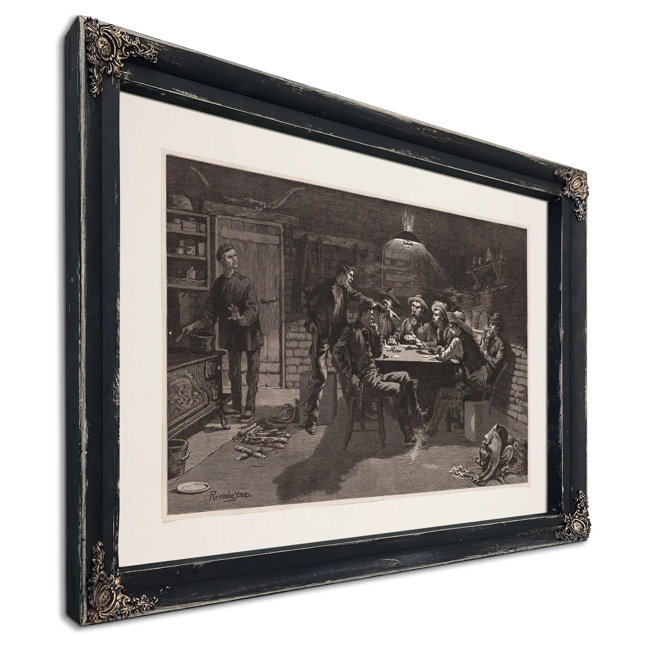 A Quarrel Over Cards A Sketch From A New Mexican Ranch by Frederic Remington