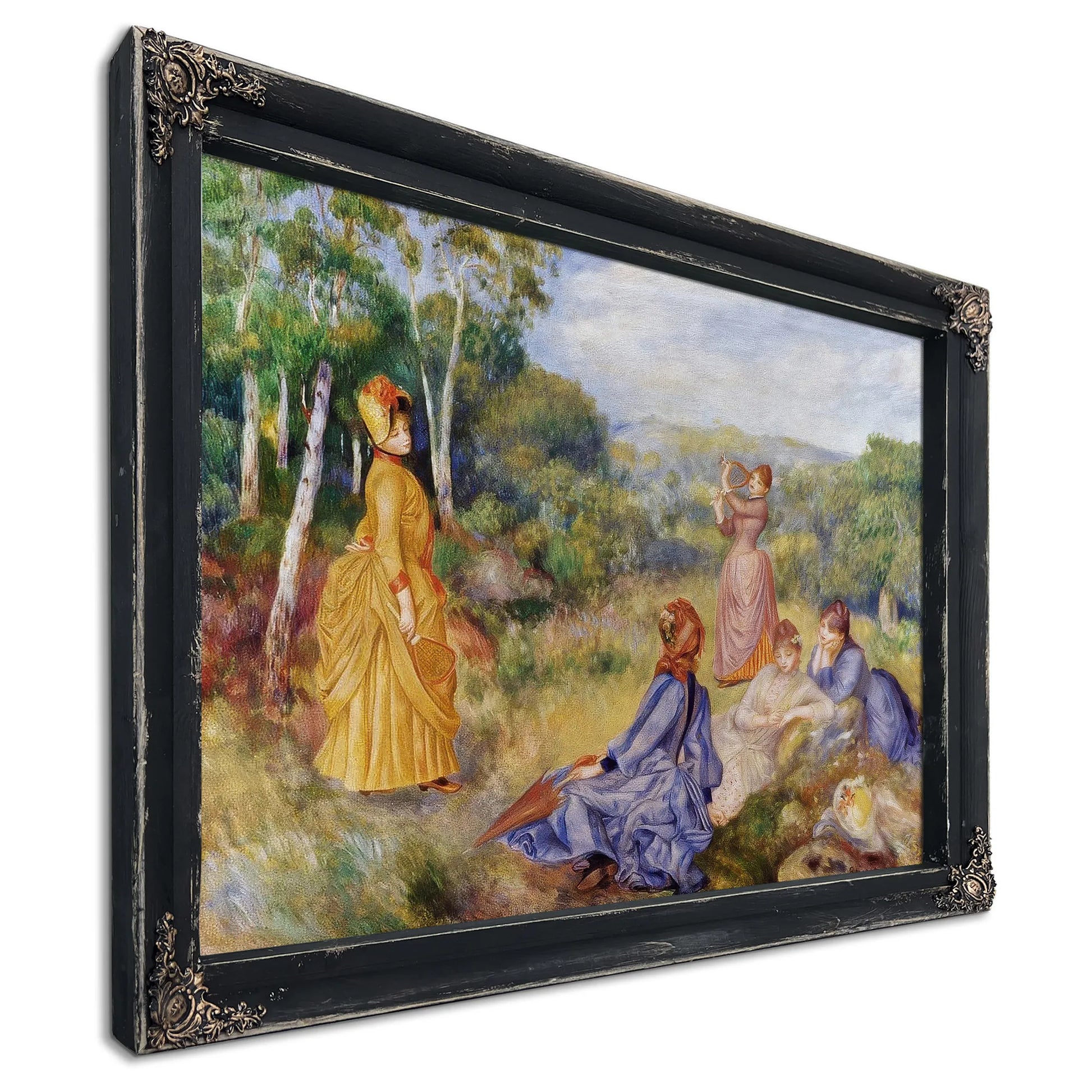 Girls Playing Battledore And Shuttlecock By Pierre Auguste Renoir Fine Art Print