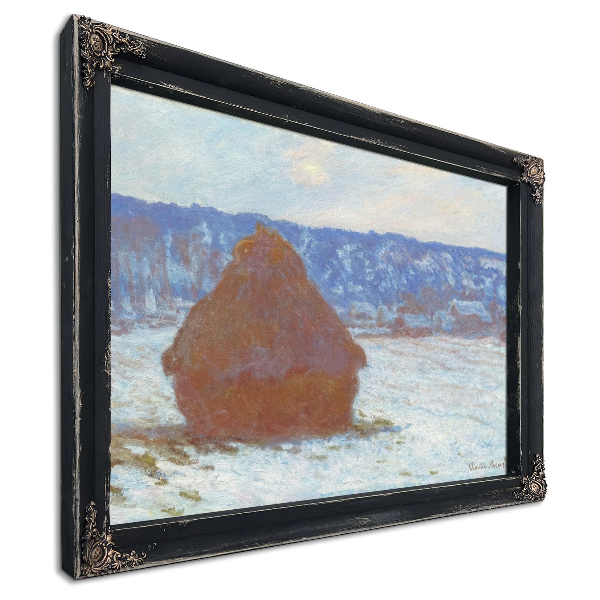 Stack Of Wheat (Snow Effect Overcast Day) By Claude Monet Fine Art Print