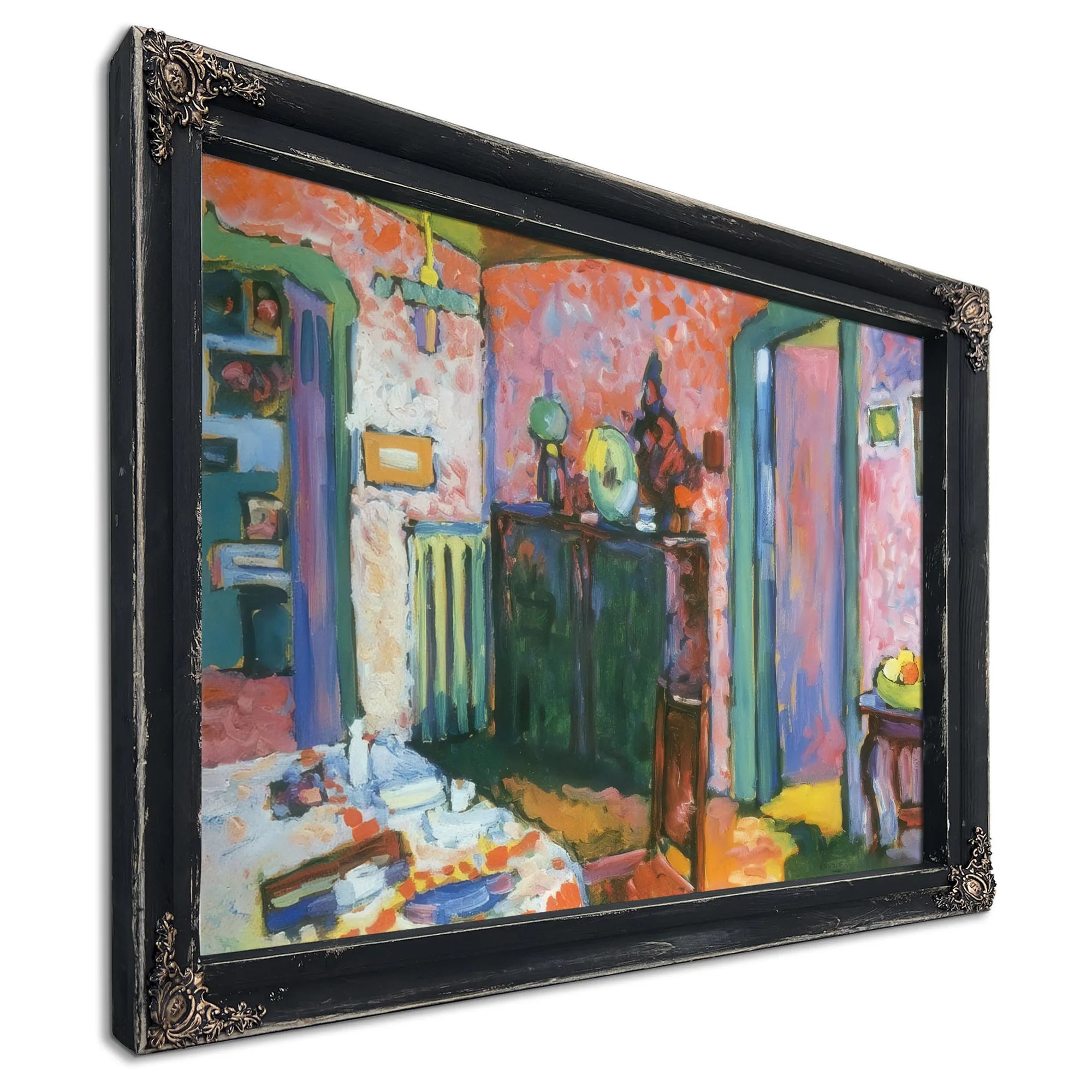 Interior ( My Dining Room) 1909 By Wassily Kandinsky Fine Art Print