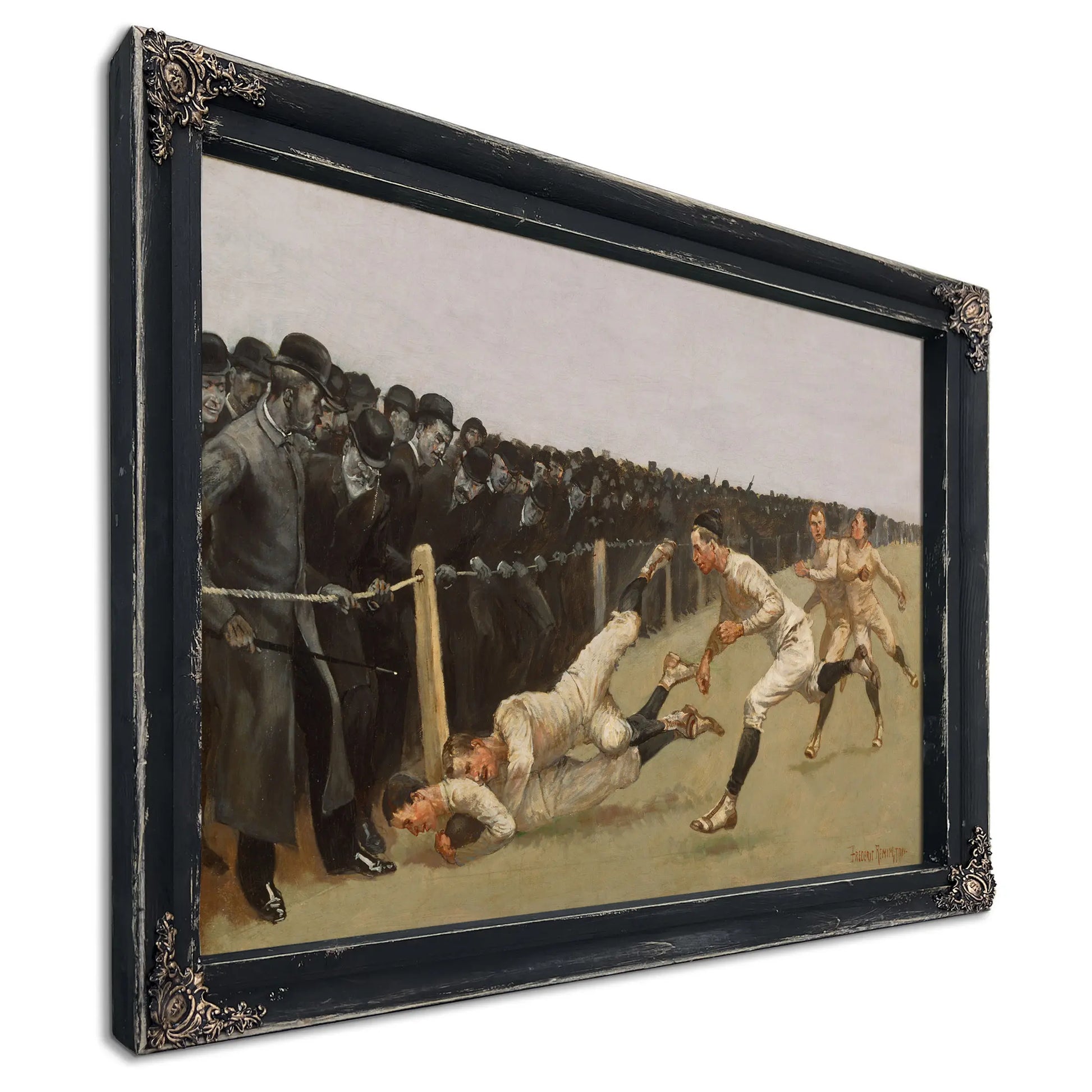 Touchdown Yale Vs Princeton Thanksgiving Day Nov Yale Princeton  by Frederic Remington