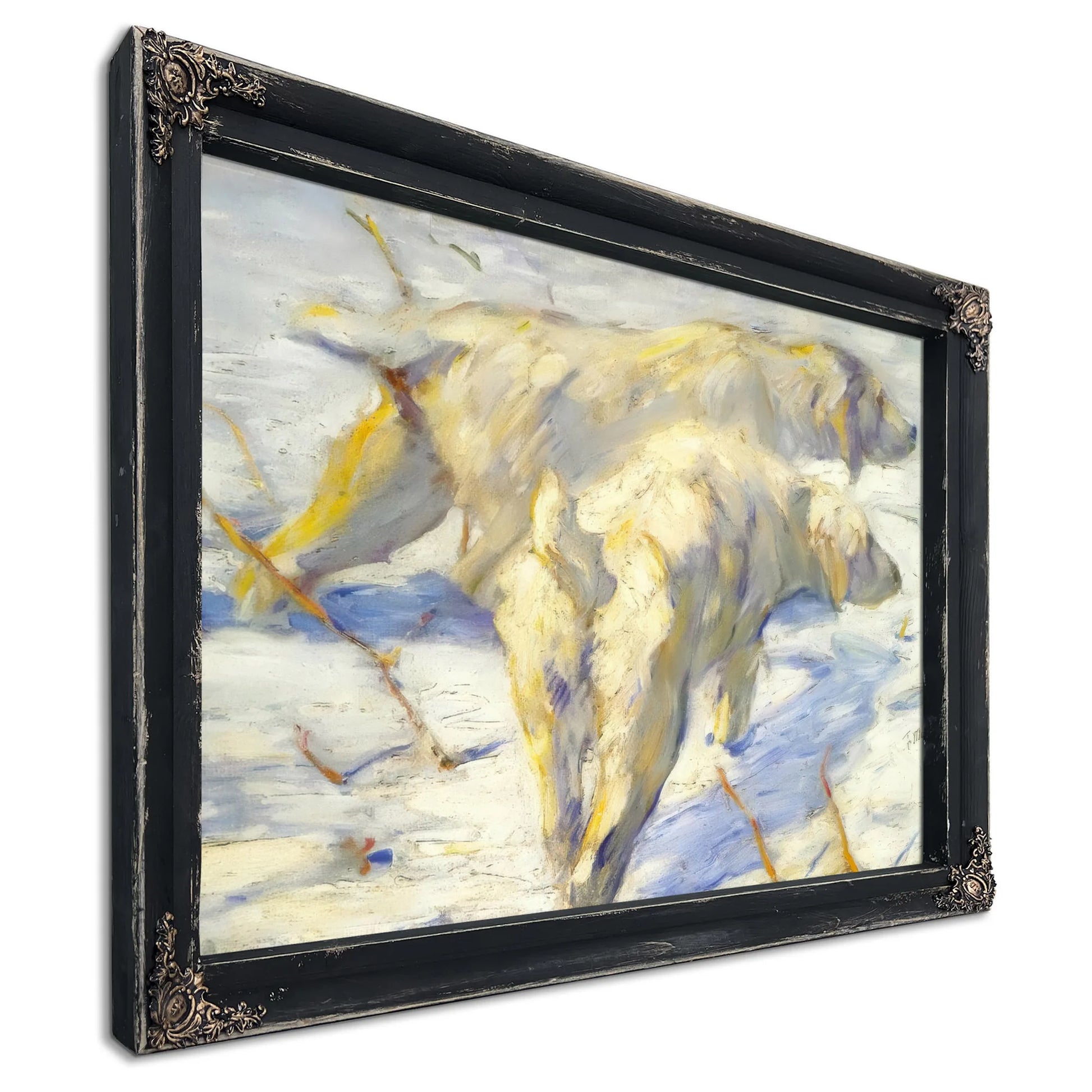 Siberian Sheepdogs (Siberians Dogs In The Snow) By Franz Marc Fine Art Print