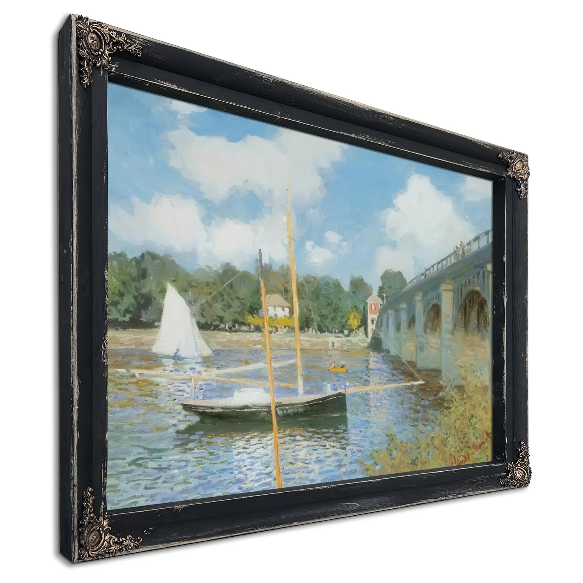 The Road Bridge At Argenteuil By Claude Monet Fine Art Print