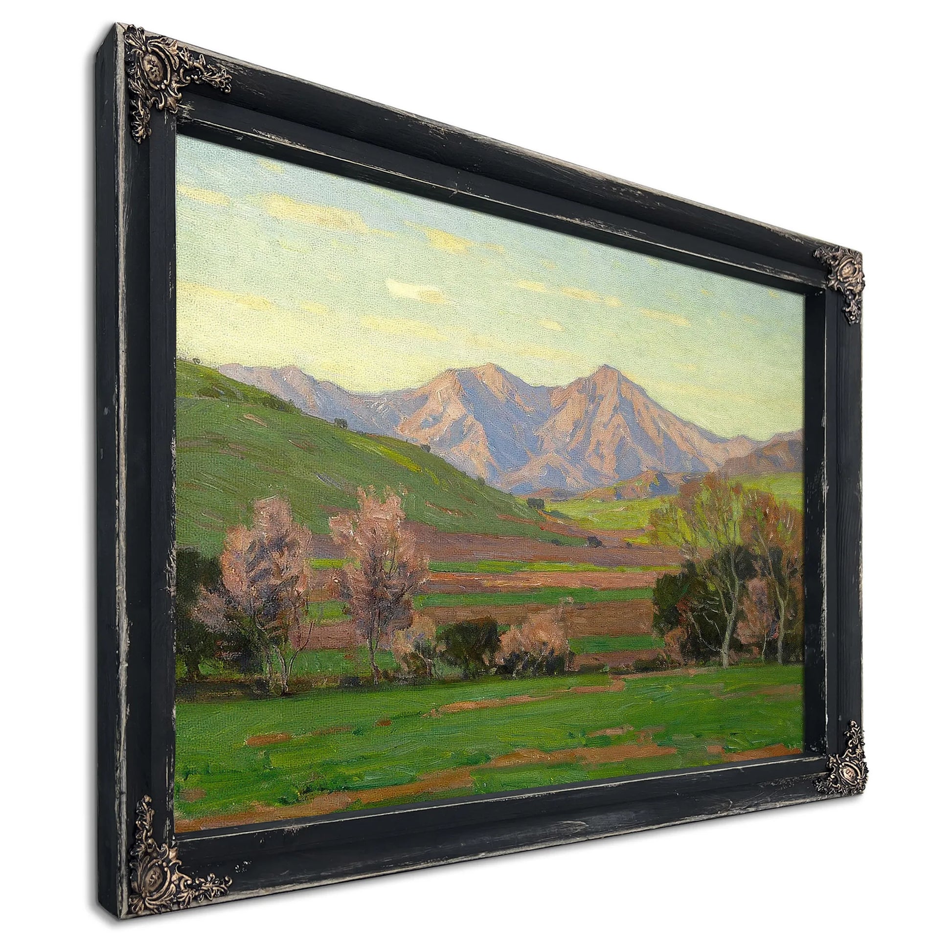 Verdant Landscape With Mountains Beyond By William Wendt Fine Art Print