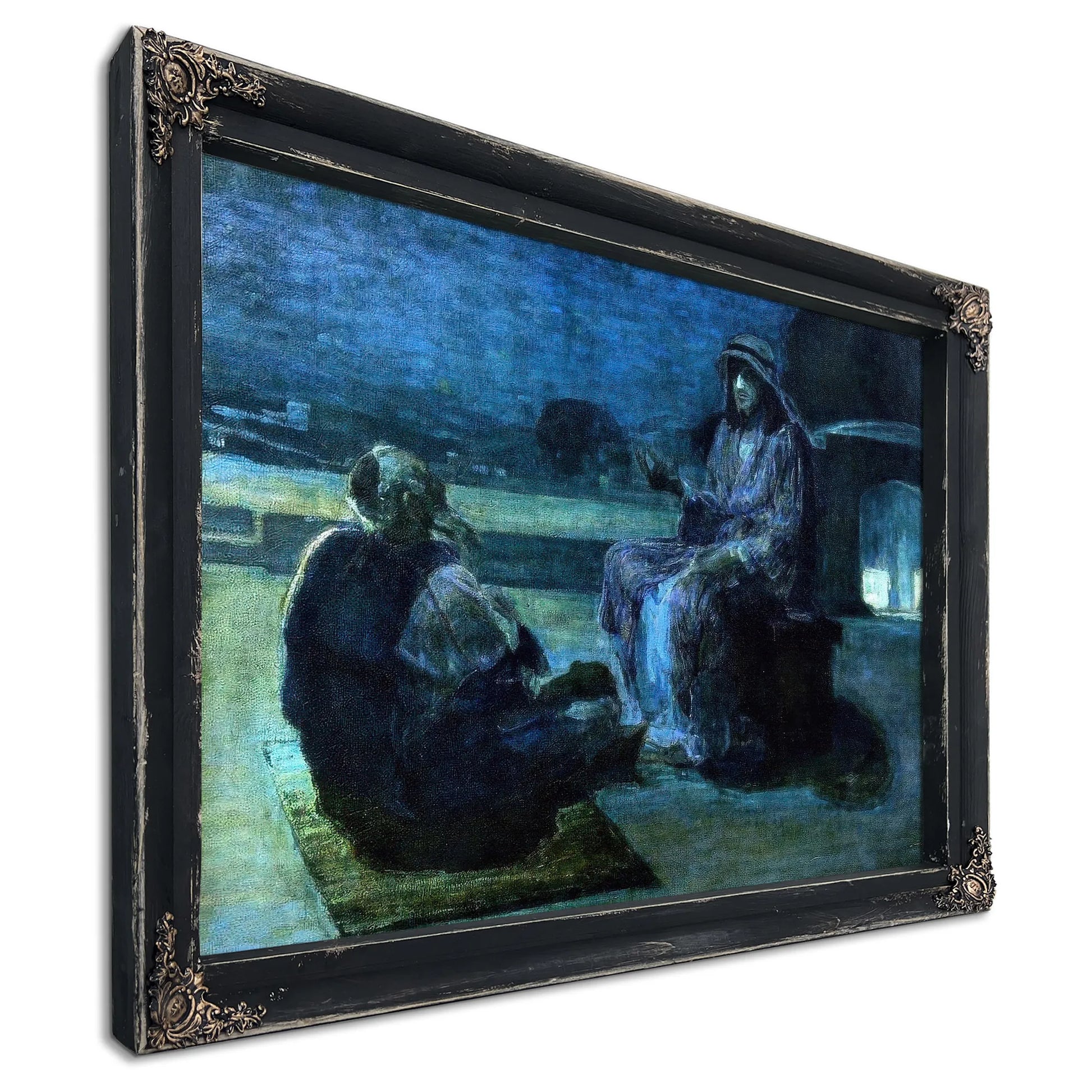 Christ And Nicodemus On A Rooftop By Henry Ossawa Tanner Fine Art Print