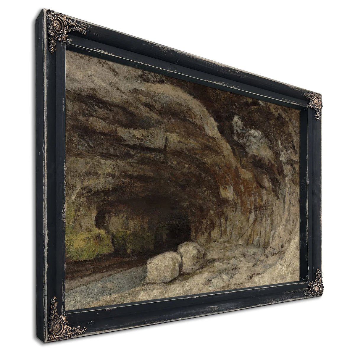 Grotto Of Sarrazine Near Nans Sous Sainte Anne By Jean Desire Gustave Courbet Fine Art Print
